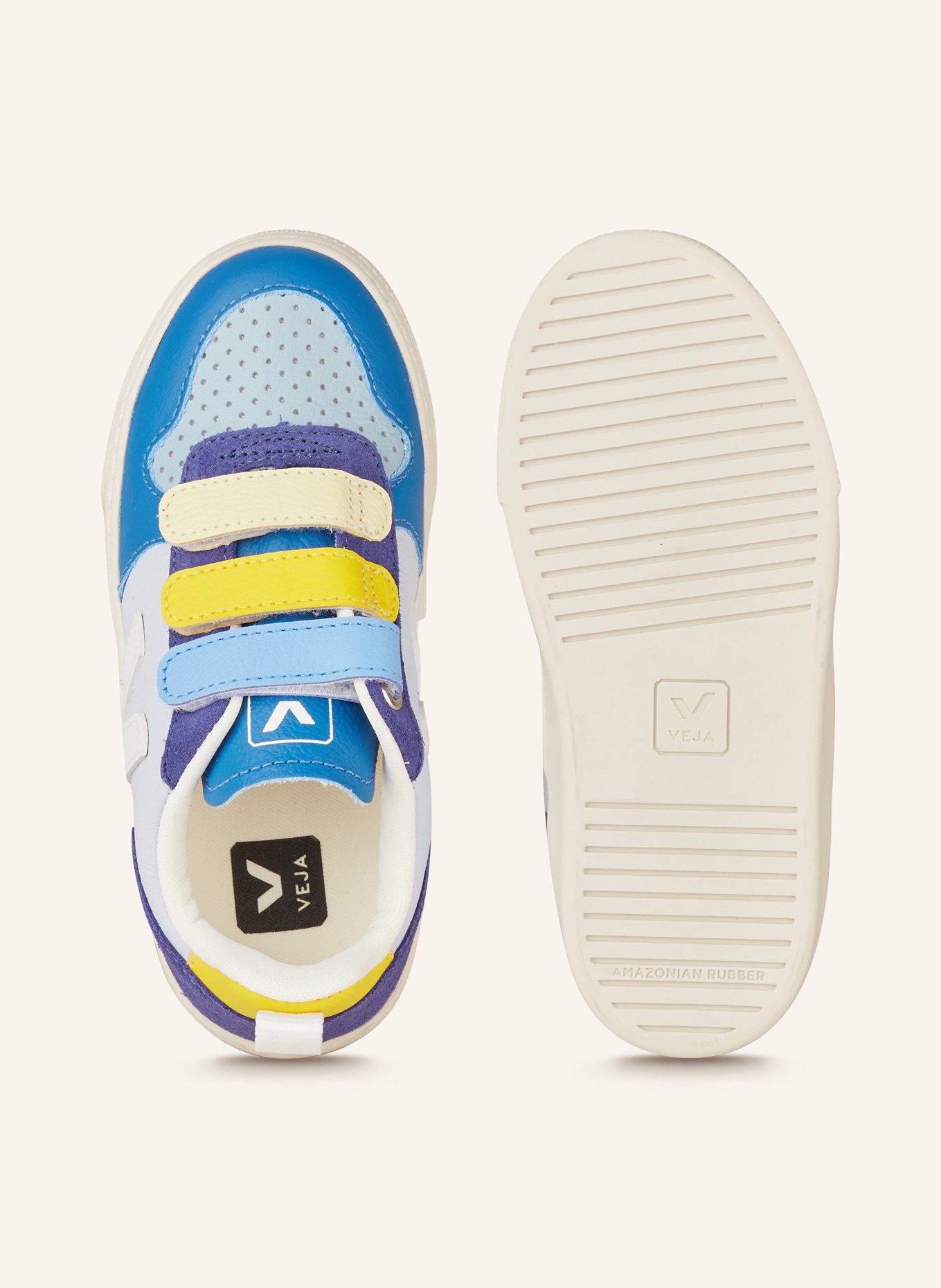 VEJA Sneaker V-10, Farbe: BLAU/ GELB/ WEISS (Bild 5)
