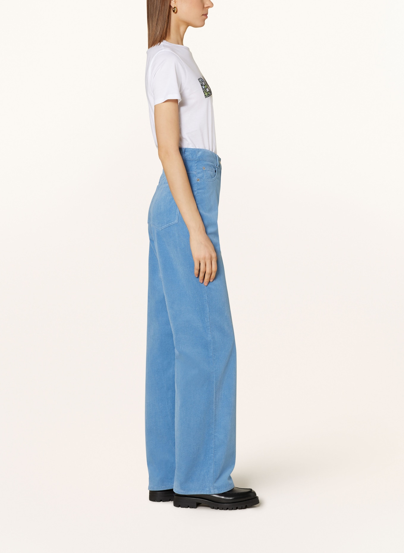 BOSS Corduroy trousers TOLA, Color: BLUE (Image 4)
