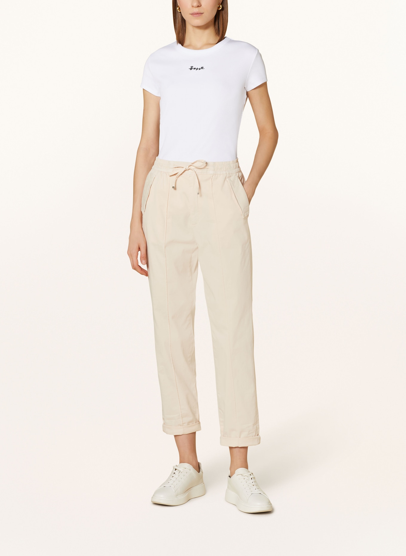 BOSS Trousers TERESINA, Color: BEIGE (Image 2)