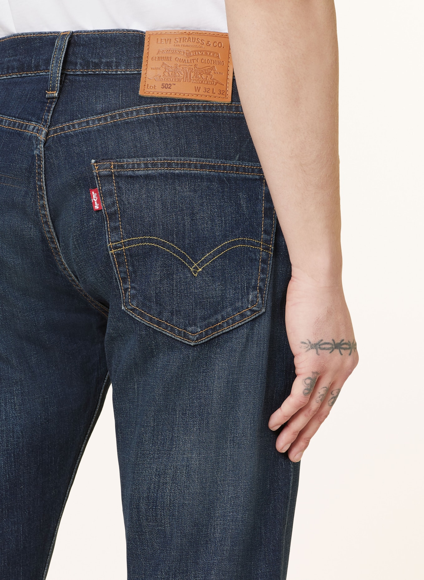 Levi's® Jeans 502 TAPER regular fit, Color: 94 Dark Indigo - Worn In (Image 6)
