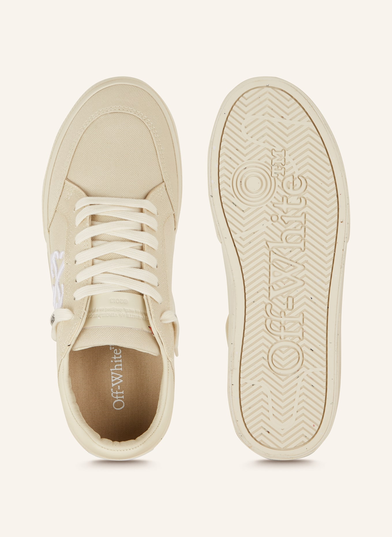 Off-White Sneaker NEW LOW VULCANIZED, Farbe: BEIGE (Bild 5)