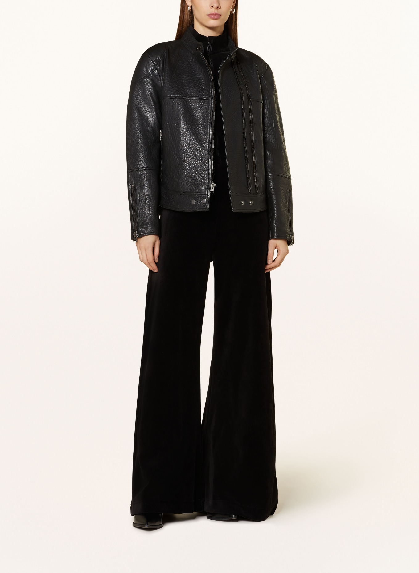 ENVELOPE 1976 Leather jacket, Color: BLACK (Image 2)