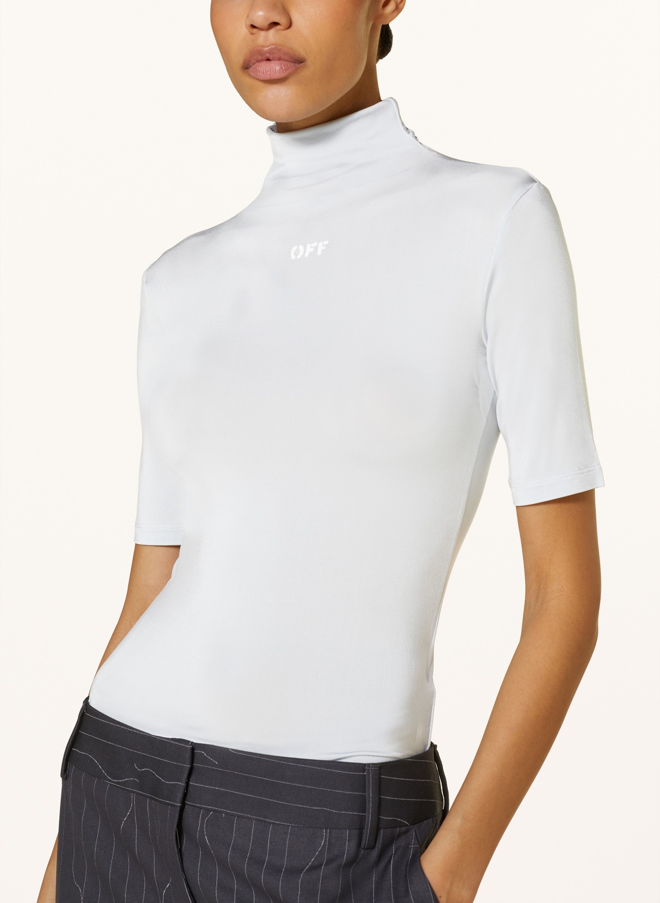 Off-White Rollkragenshirt, Farbe: HELLGRAU (Bild 4)