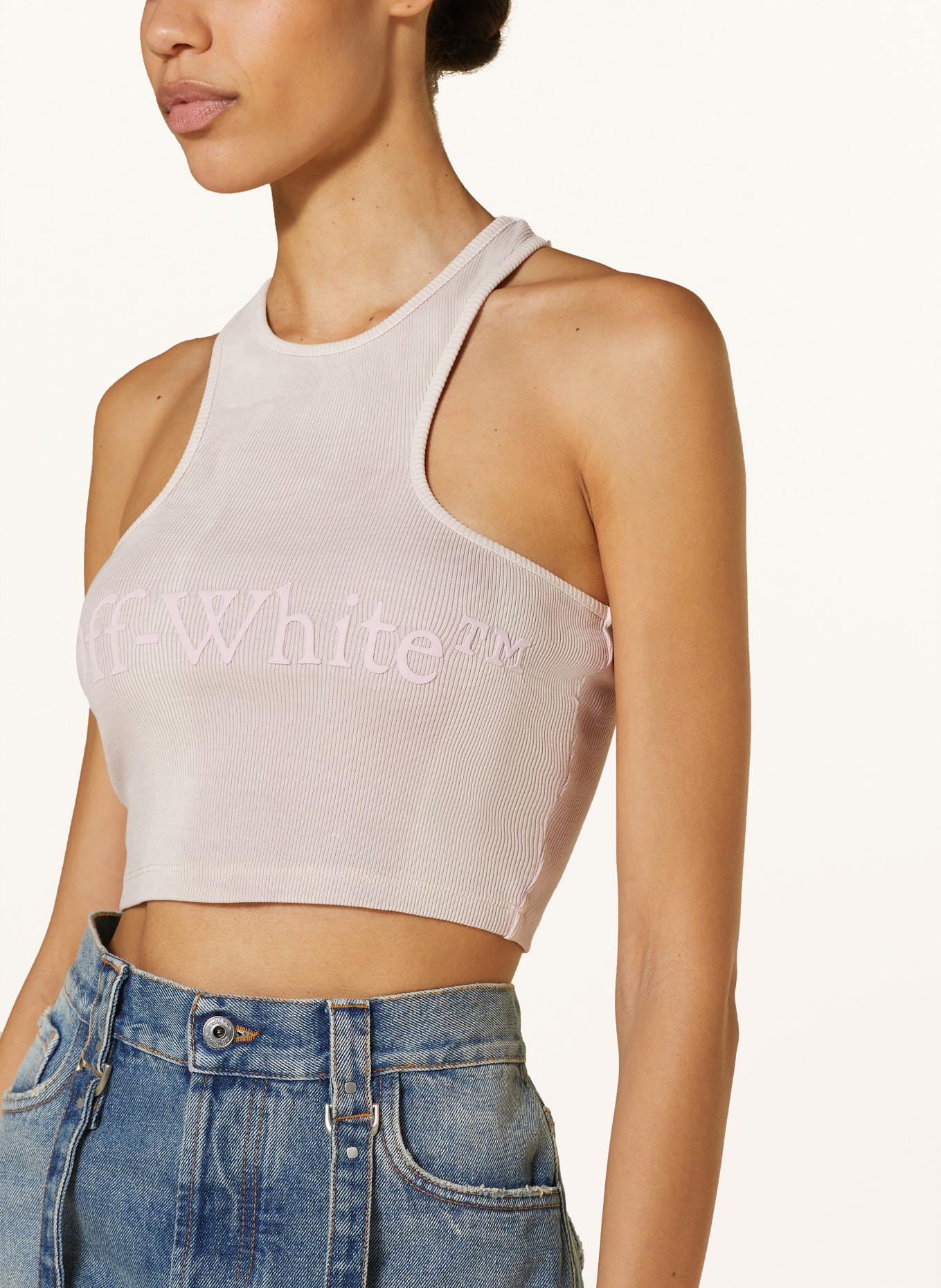 Off-White Cropped-Top LAUNDRY, Farbe: ROSÉ (Bild 4)