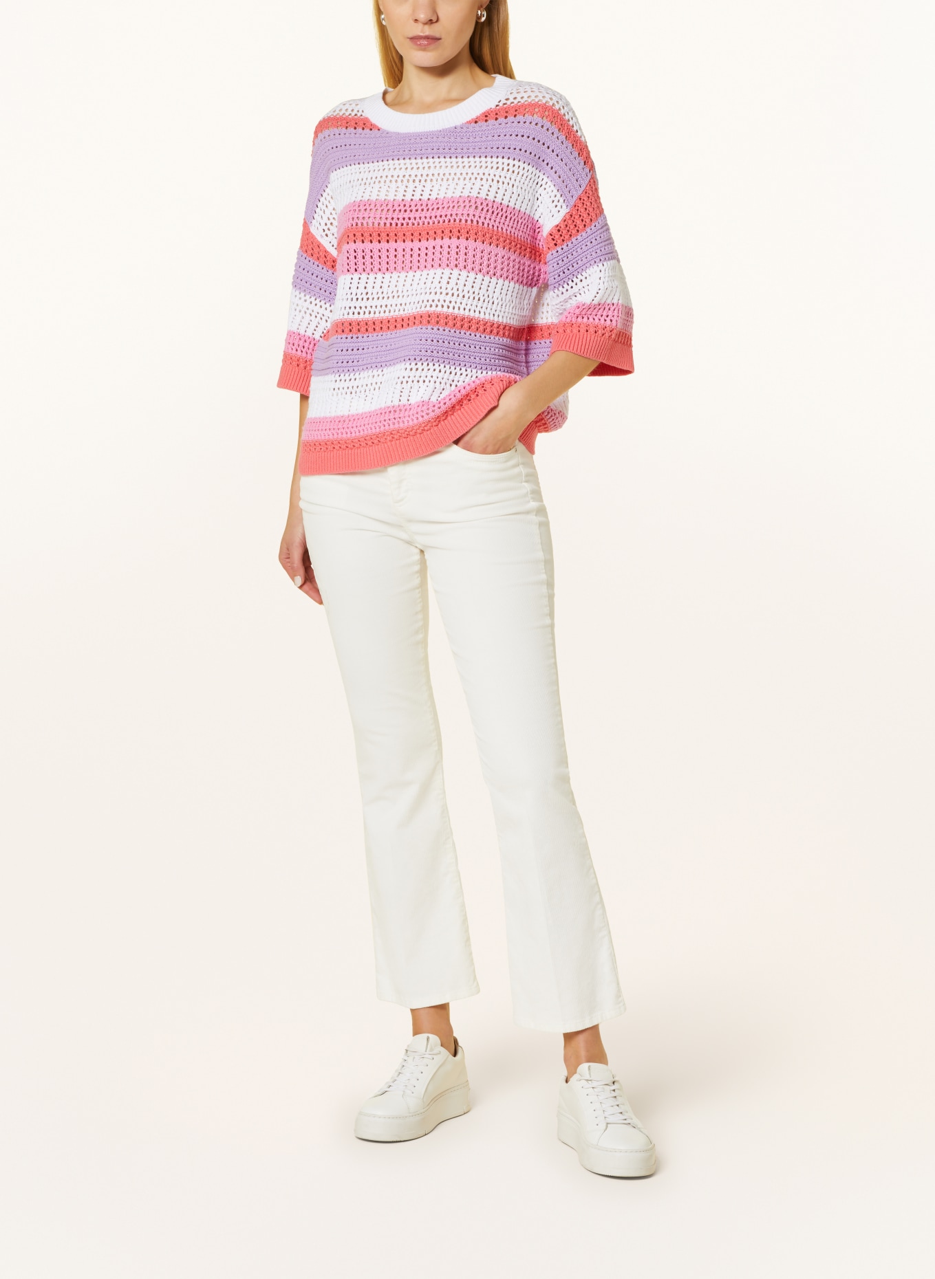 darling harbour Pullover: LACHS / ROSA / HELLLILA