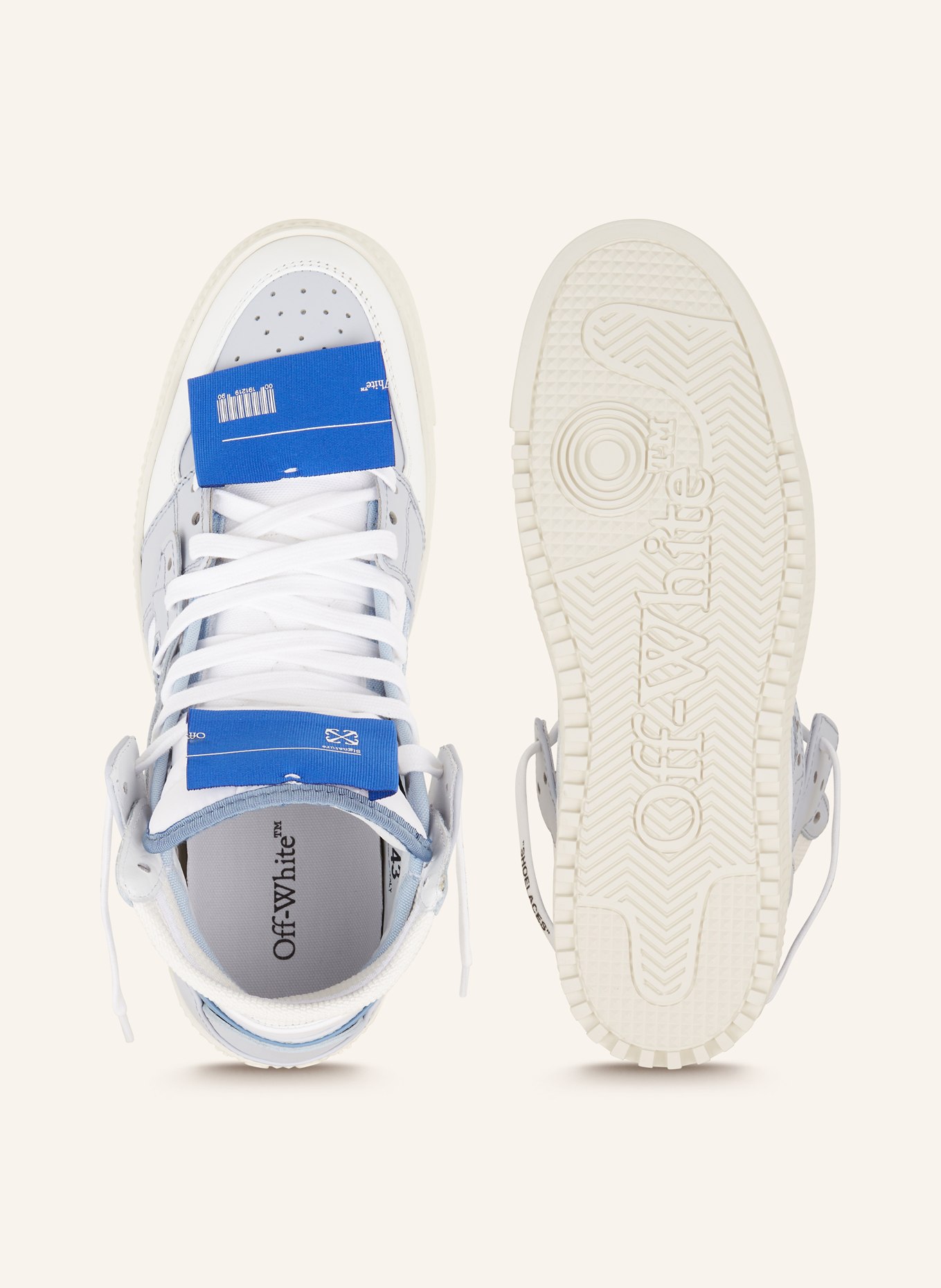 Off-White High-top sneakers 3.0 OFF COURT, Color: WHITE/ LIGHT BLUE (Image 5)