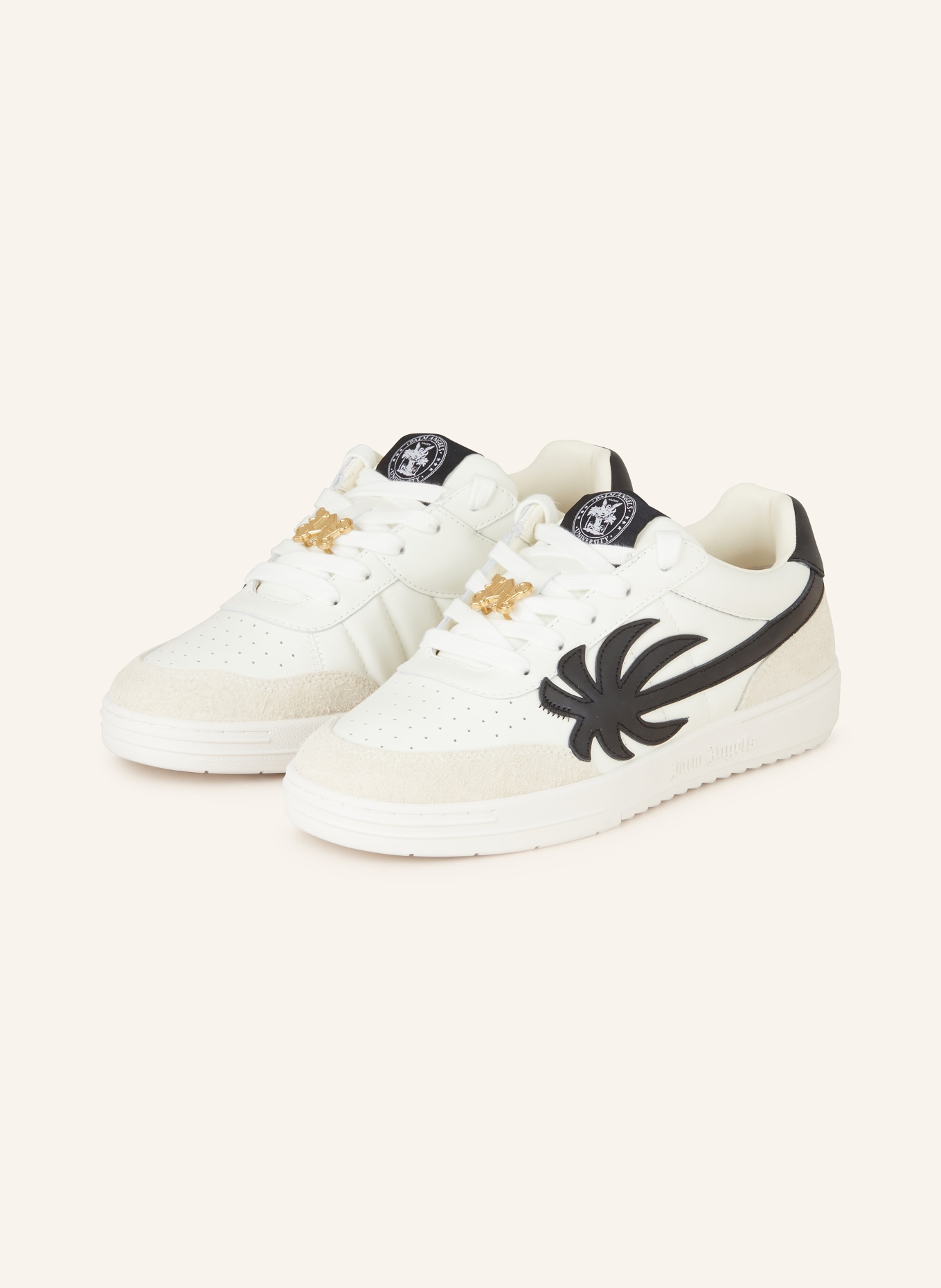 Palm Angels Sneakers UNIVERSITY, Color: WHITE/ CREAM/ BLACK (Image 1)