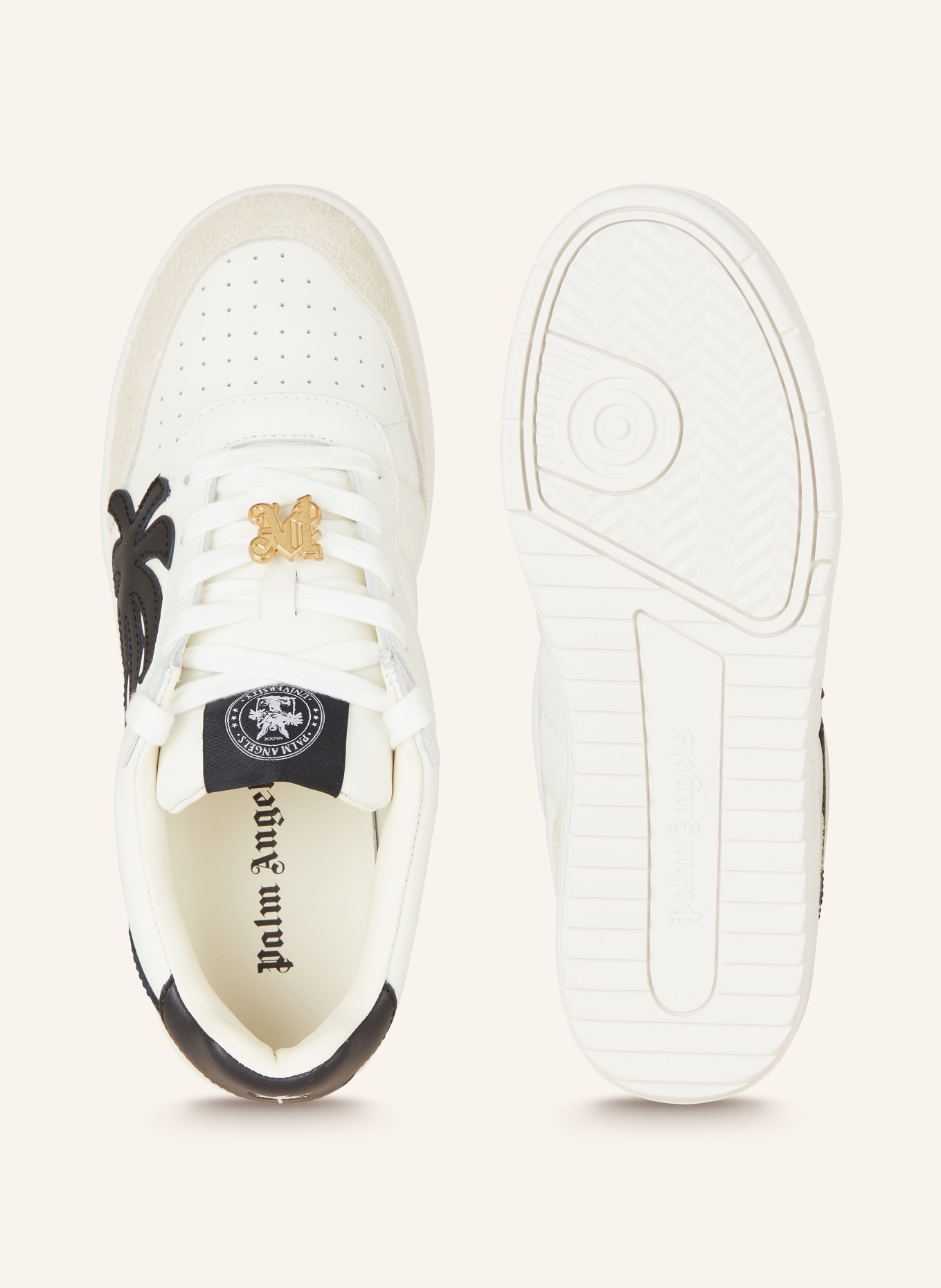 Palm Angels Sneakers UNIVERSITY, Color: WHITE/ CREAM/ BLACK (Image 5)