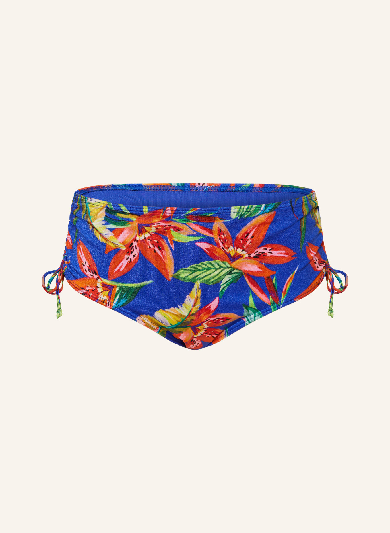 PrimaDonna High-waist bikini bottoms LATAKIA, Color: BLUE/ RED/ GREEN (Image 1)
