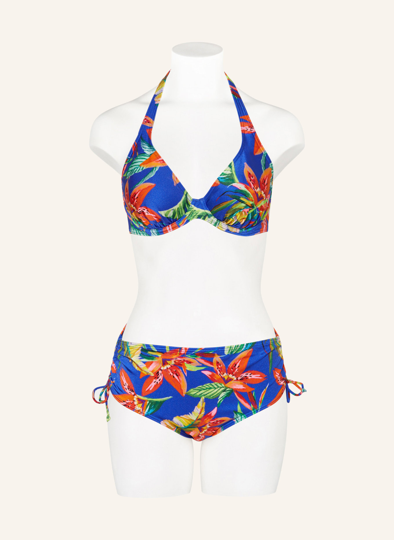 PrimaDonna High-waist bikini bottoms LATAKIA, Color: BLUE/ RED/ GREEN (Image 2)