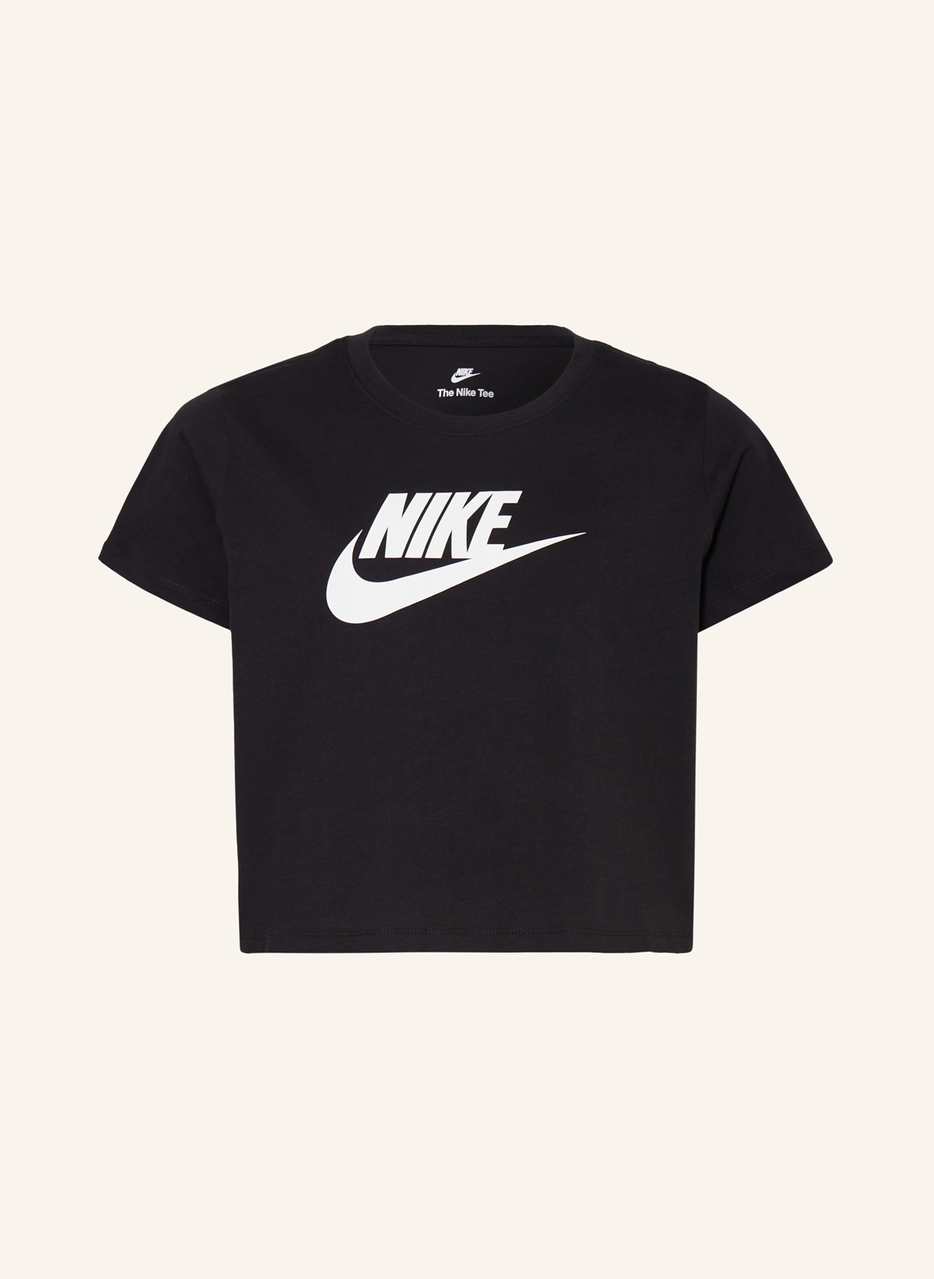 Nike Cropped tričko, Barva: ČERNÁ/ BÍLÁ (Obrázek 1)
