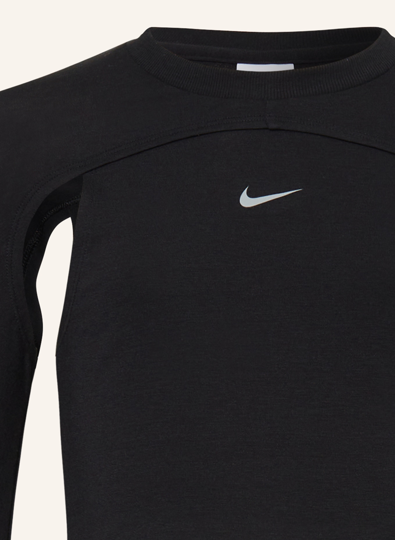 Nike Longsleeve mit Cut-outs, Farbe: SCHWARZ (Bild 3)