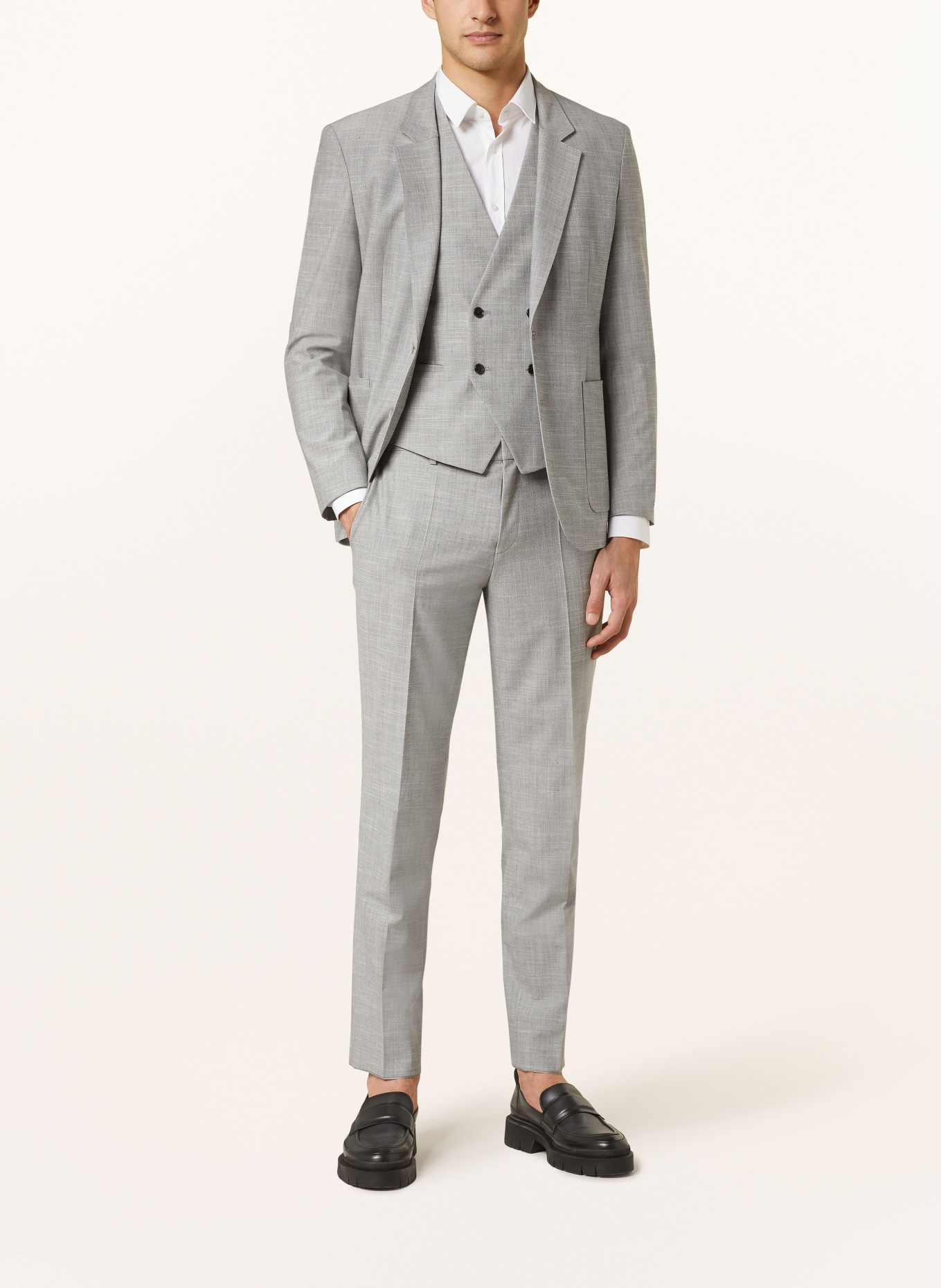HUGO Suit trousers GETLIN slim fit, Color: 081 OPEN GREY (Image 2)