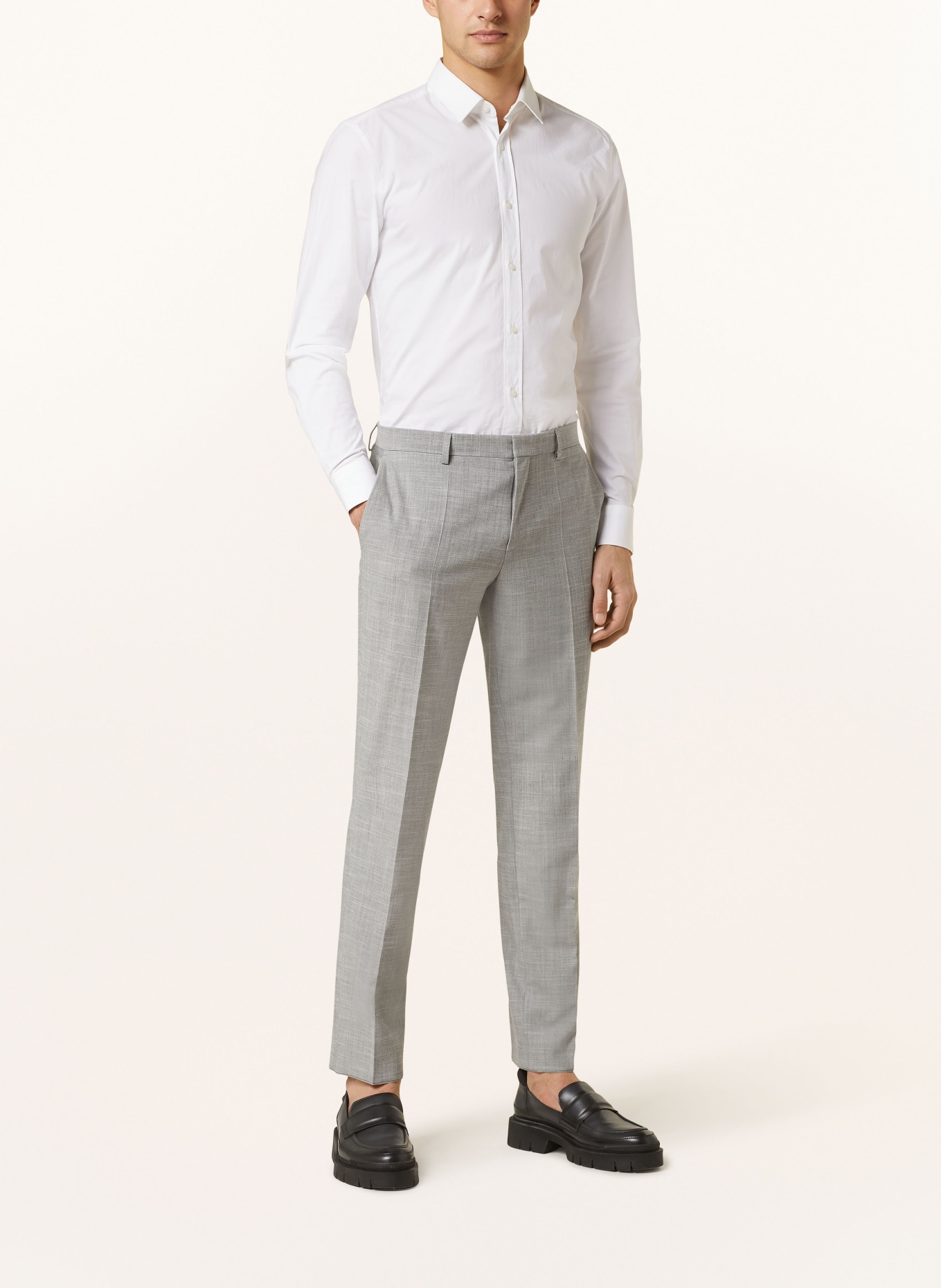 HUGO Suit trousers GETLIN slim fit, Color: 081 OPEN GREY (Image 3)