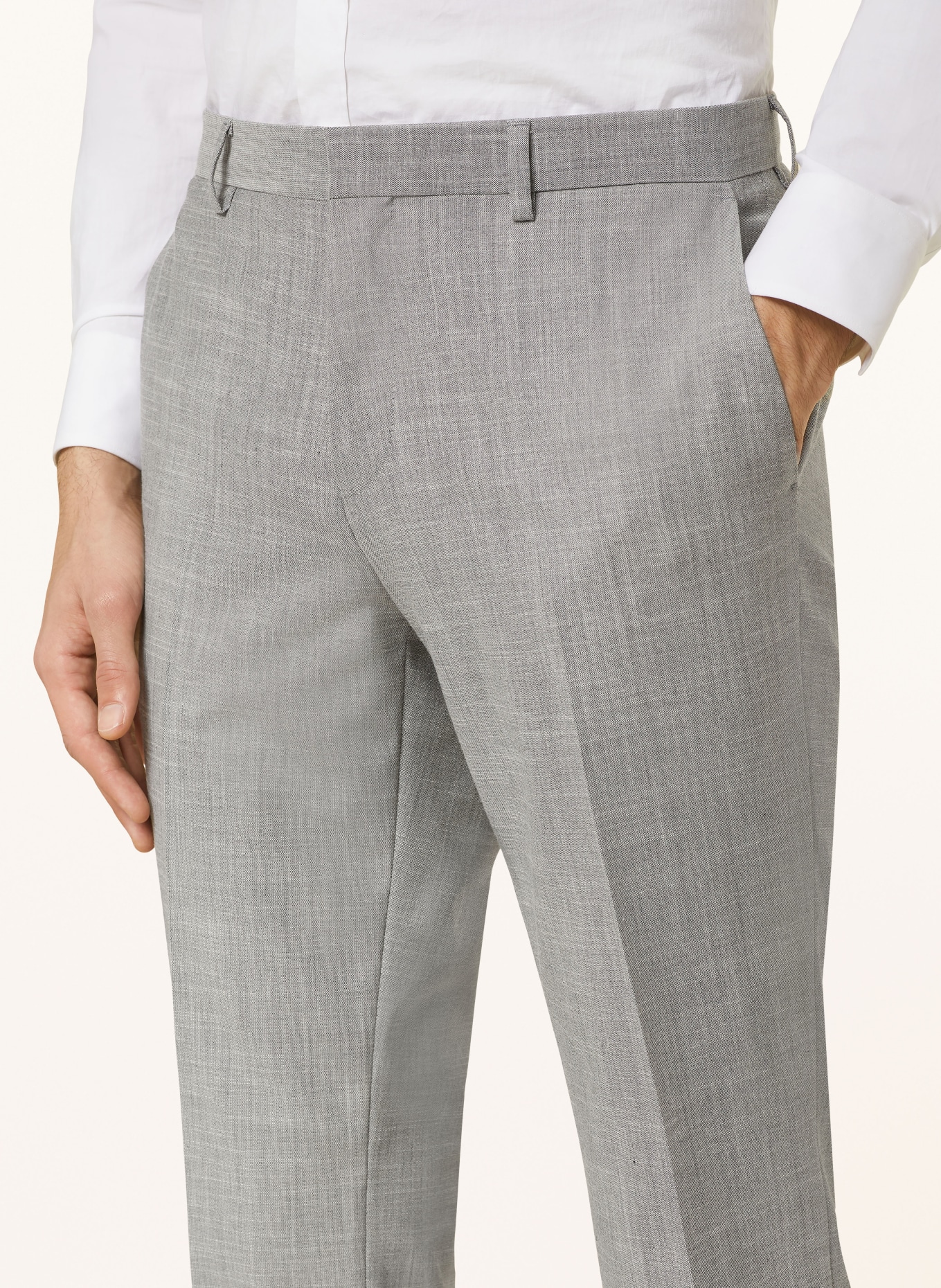HUGO Spodnie garniturowe GETLIN slim fit, Kolor: 081 OPEN GREY (Obrazek 6)