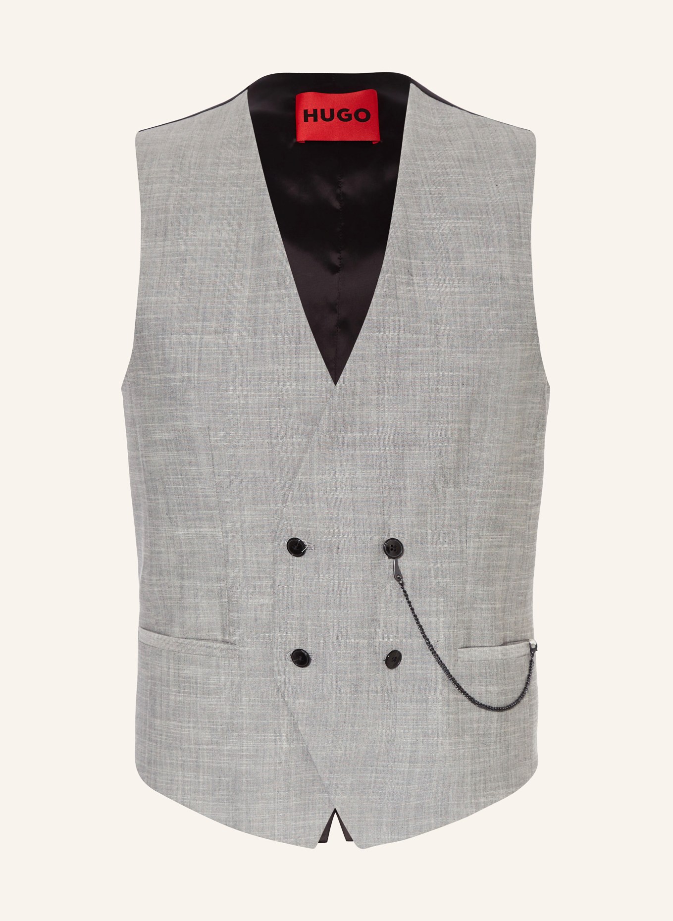 HUGO Suit vest VIN slim fit, Color: 081 OPEN GREY (Image 1)