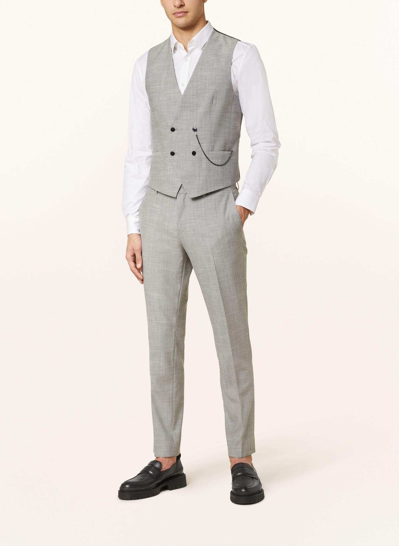 HUGO Suit vest VIN slim fit, Color: 081 OPEN GREY (Image 2)