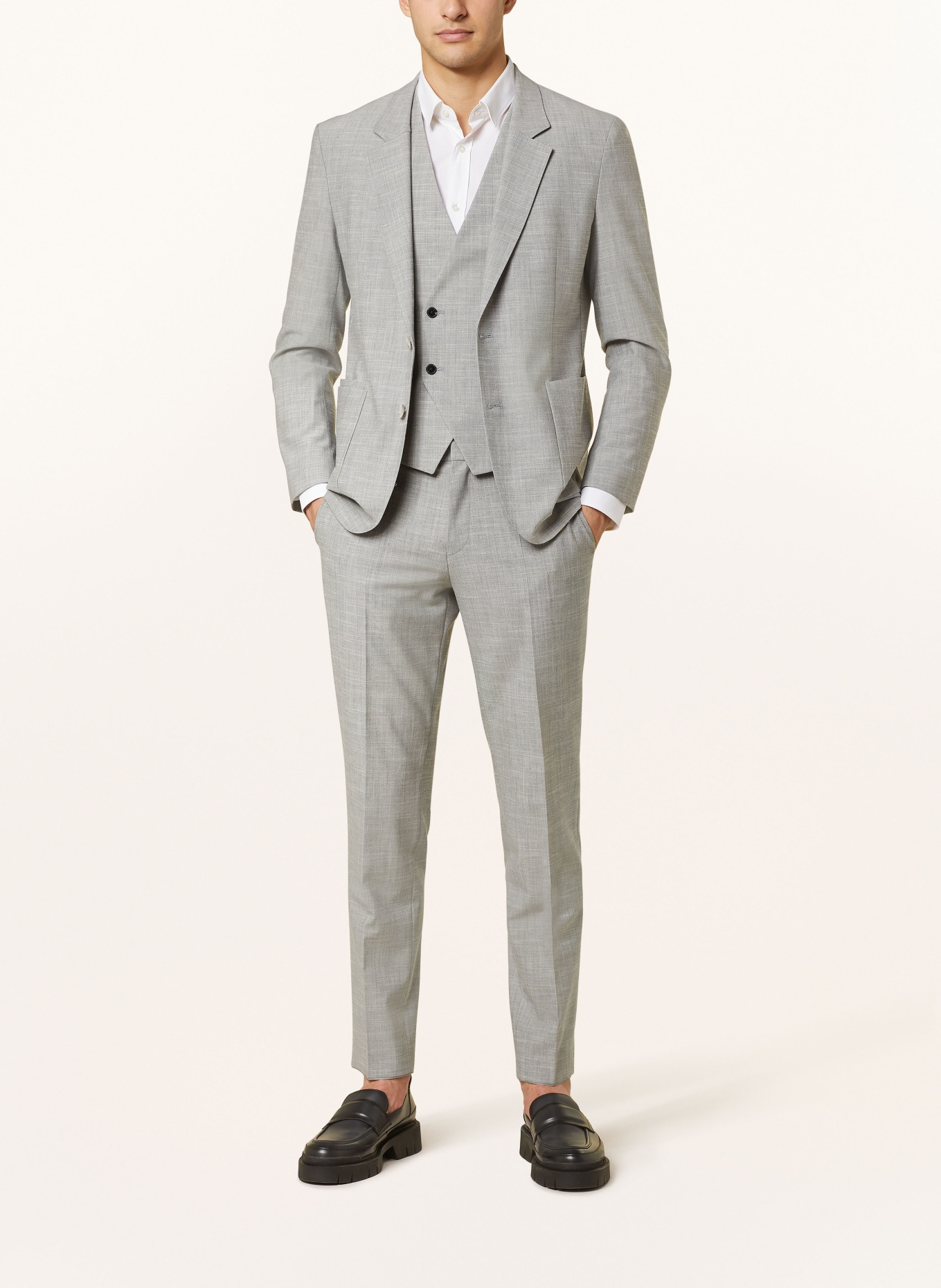 HUGO Suit vest VIN slim fit, Color: 081 OPEN GREY (Image 4)