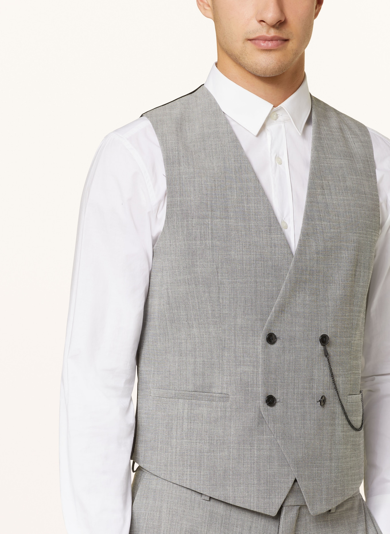 HUGO Suit vest VIN slim fit, Color: 081 OPEN GREY (Image 5)
