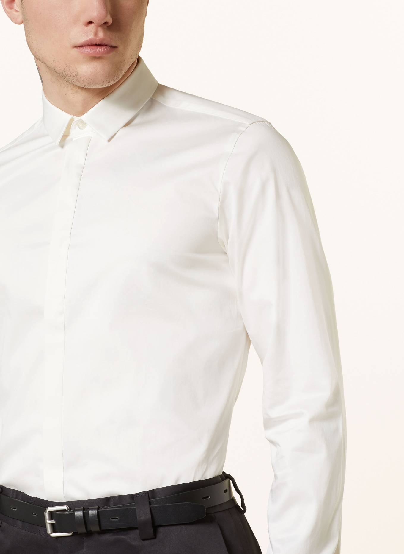 HUGO Smoking-Hemd EJINAR Extra Slim Fit, Farbe: WEISS (Bild 4)