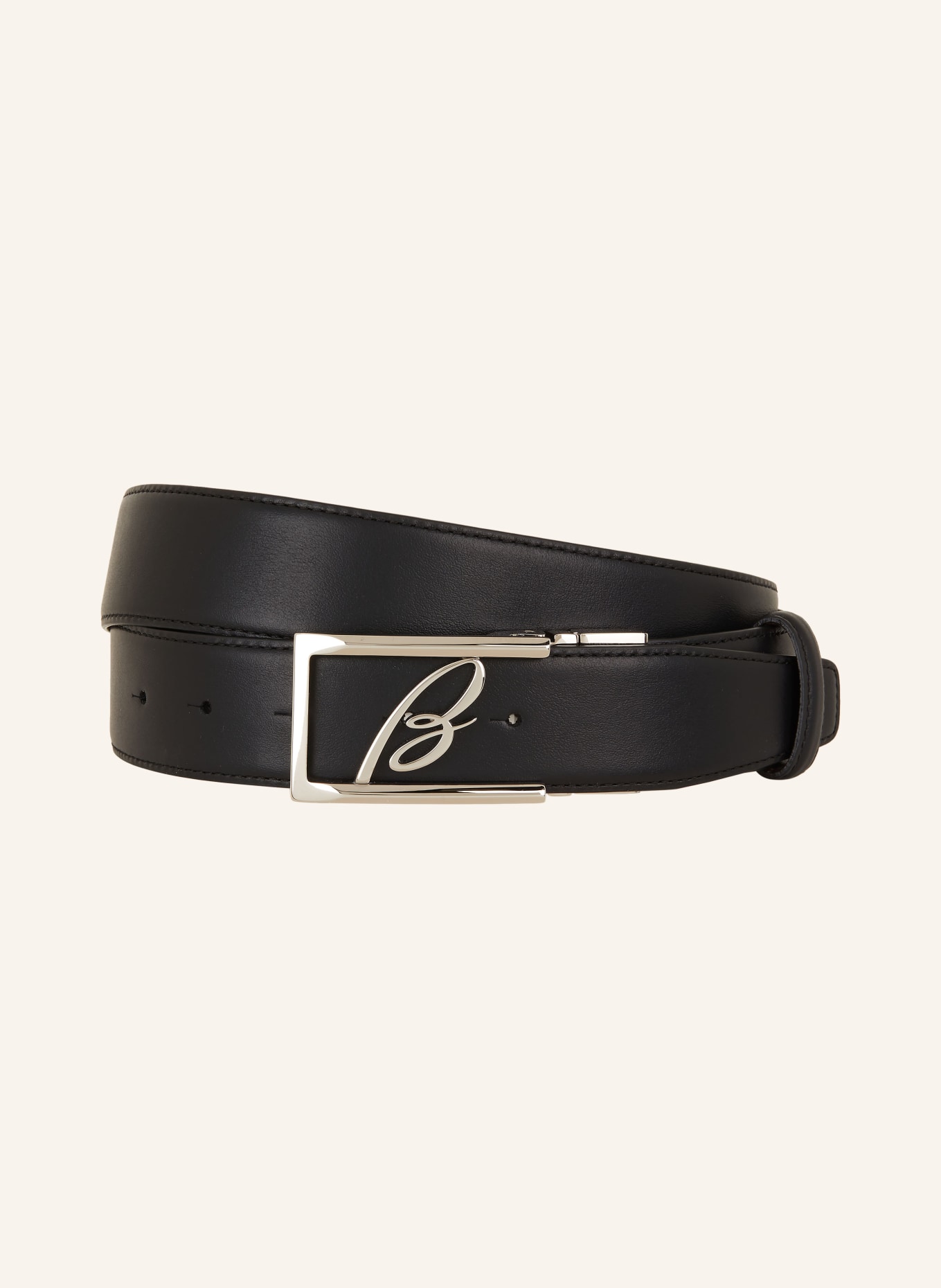 Brioni Reversible leather belt, Color: BLACK/ DARK BROWN (Image 1)