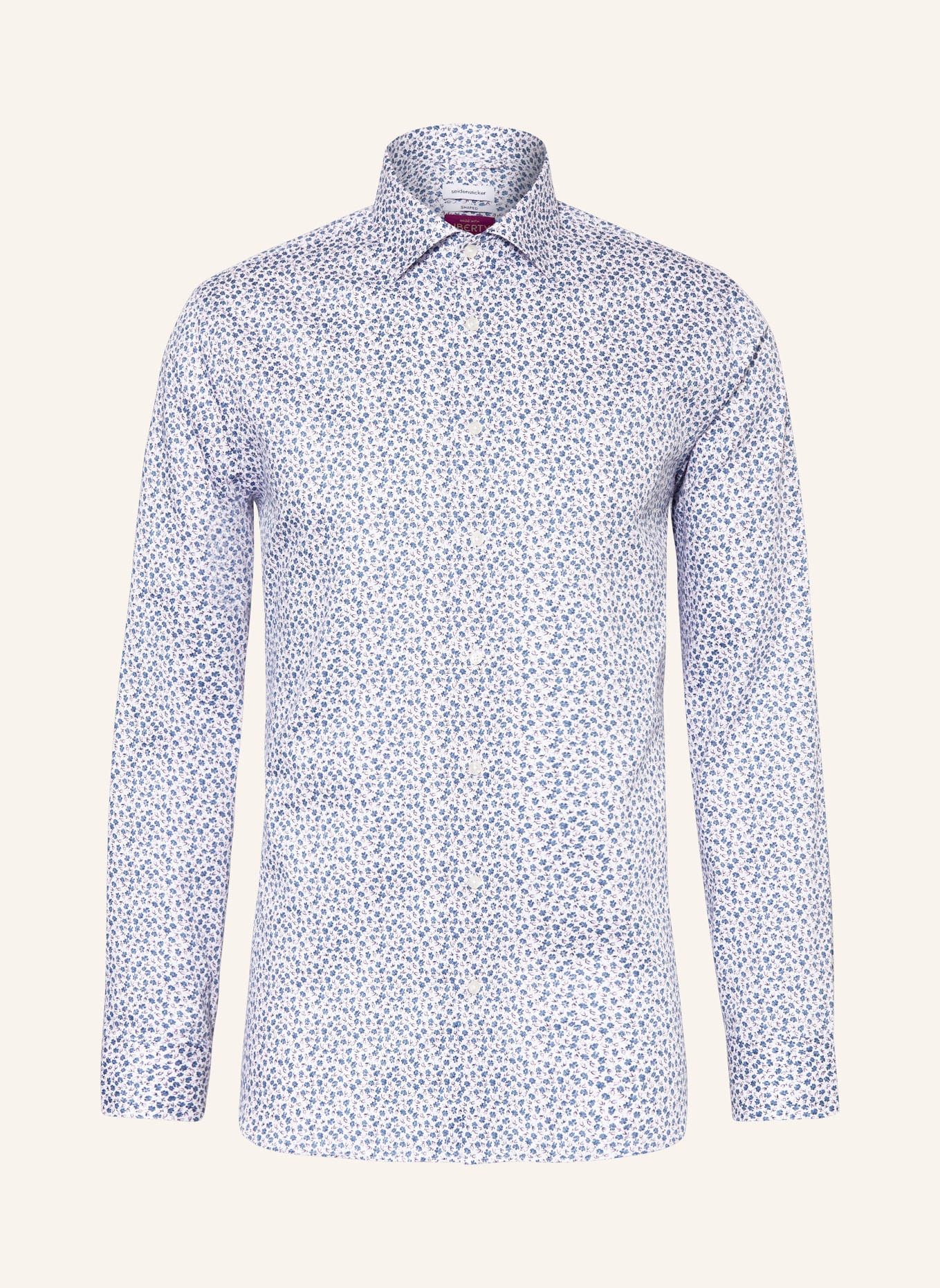 seidensticker Shirt shaped fit, Color: LIGHT PINK/ BLUE/ WHITE (Image 1)