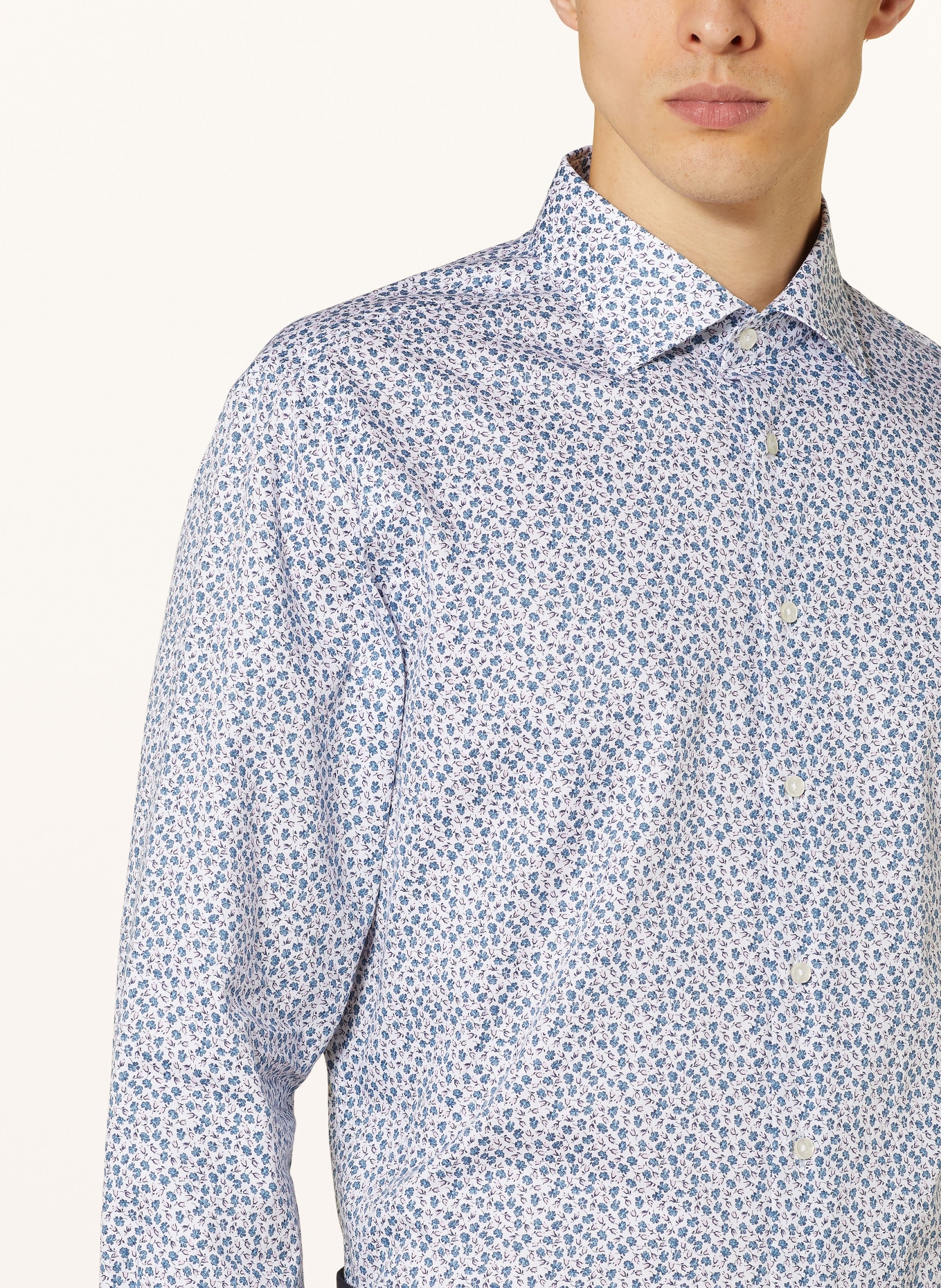 seidensticker Shirt shaped fit, Color: LIGHT PINK/ BLUE/ WHITE (Image 4)