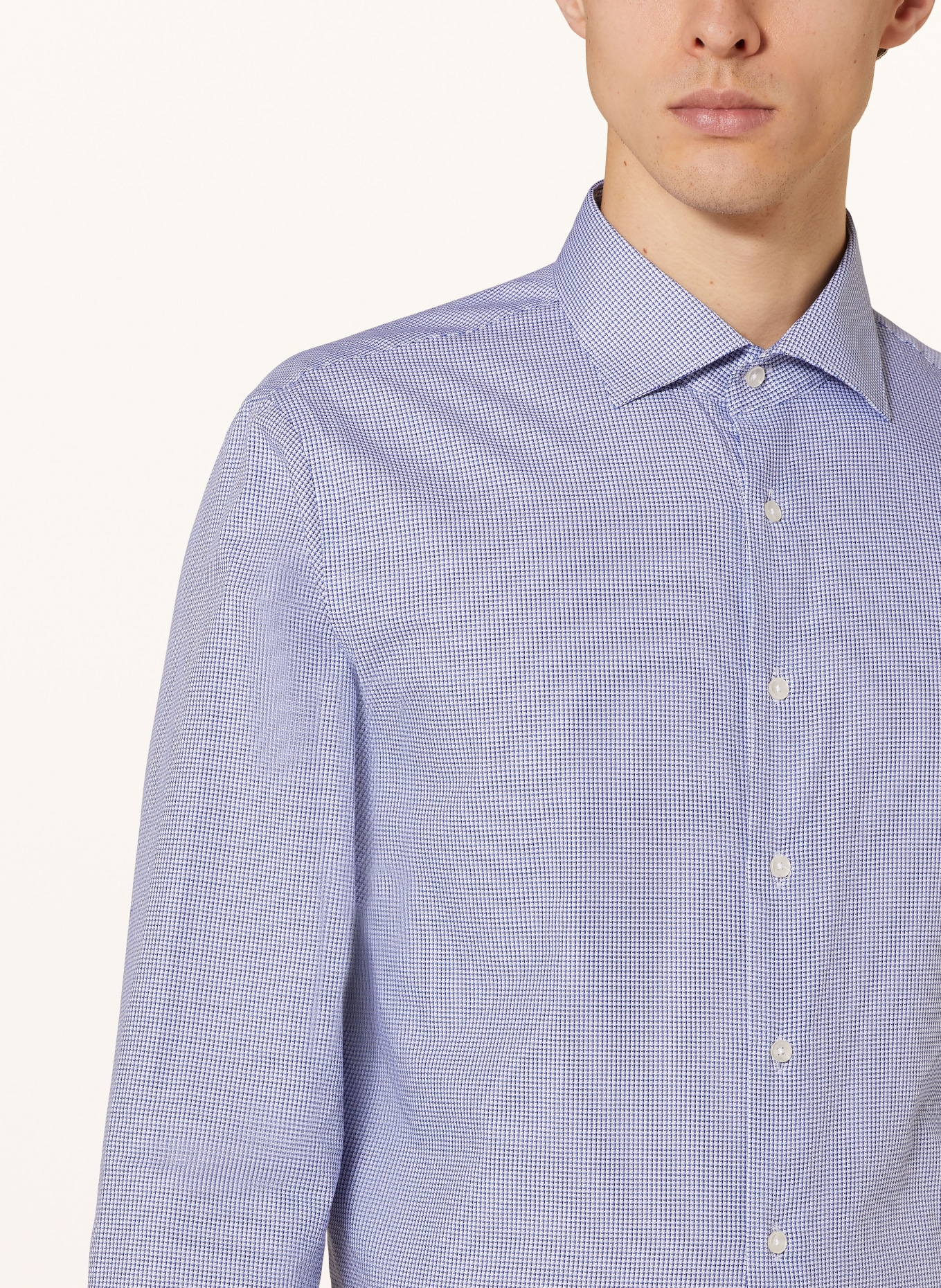 seidensticker Shirt shaped fit, Color: BLUE/ WHITE (Image 4)