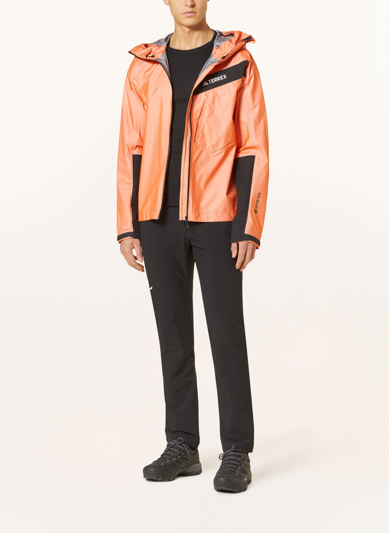 adidas TERREX Rain jacket TERREX TECHROCK GORE TEX ACTIVE, Color: ORANGE (Image 2)