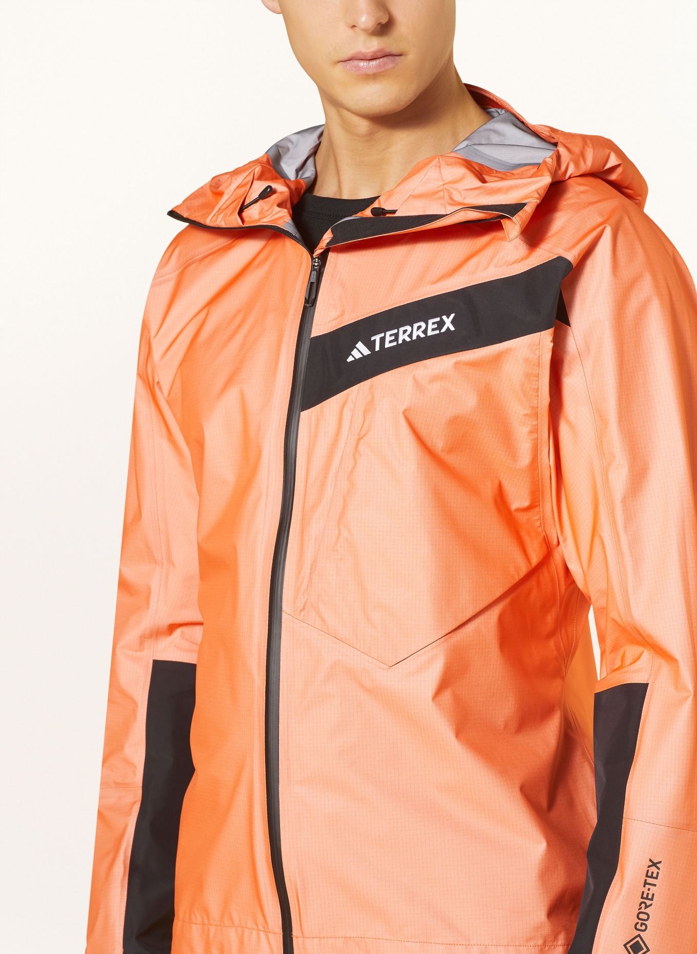 adidas TERREX Rain jacket TERREX TECHROCK GORE TEX ACTIVE, Color: ORANGE (Image 5)