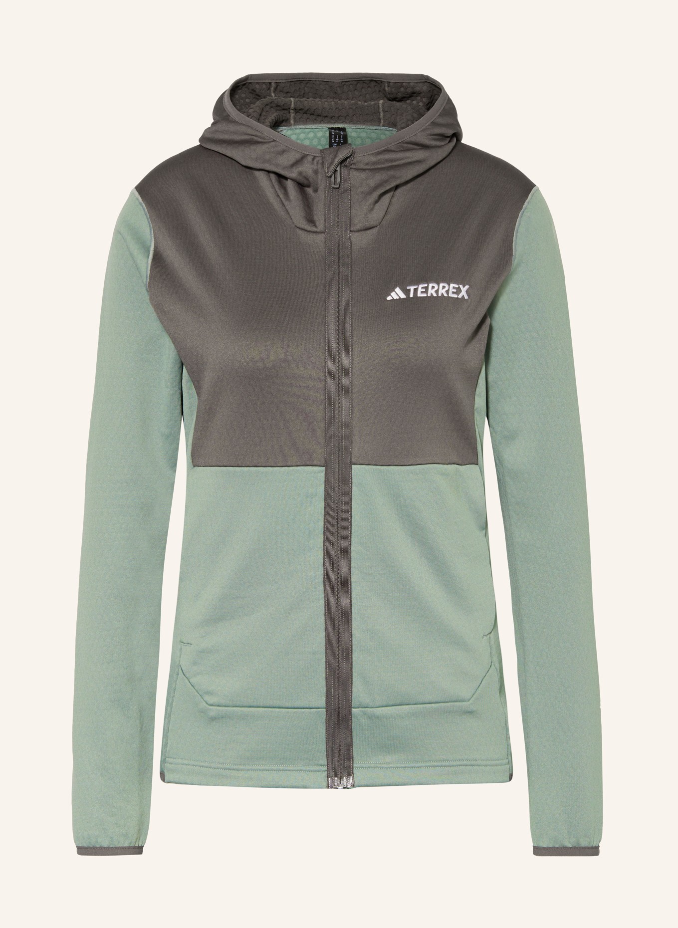 adidas TERREX Mid-layer jacket TERREX XPERIOR LIGHT, Color: LIGHT GREEN/ GRAY (Image 1)
