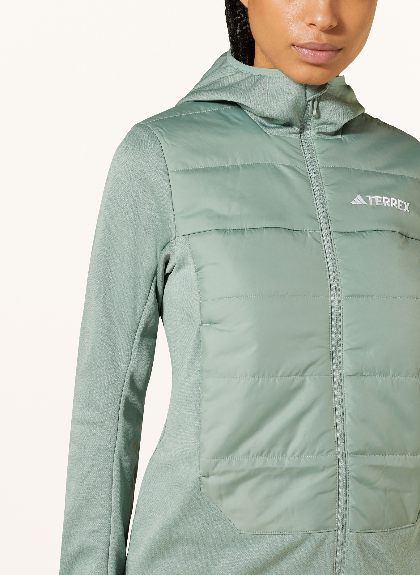 adidas TERREX Mid-layer jacket TERREX MULTI HYBRID, Color: LIGHT GREEN (Image 5)