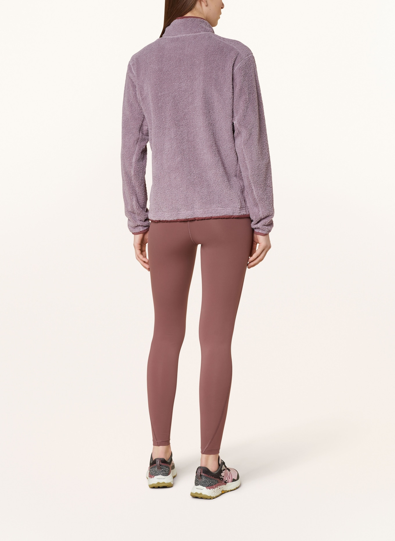 adidas TERREX Fleece half-zip sweater TERREX XPLORIC HIGH-PILE FLEECE, Color: DUSKY PINK (Image 3)