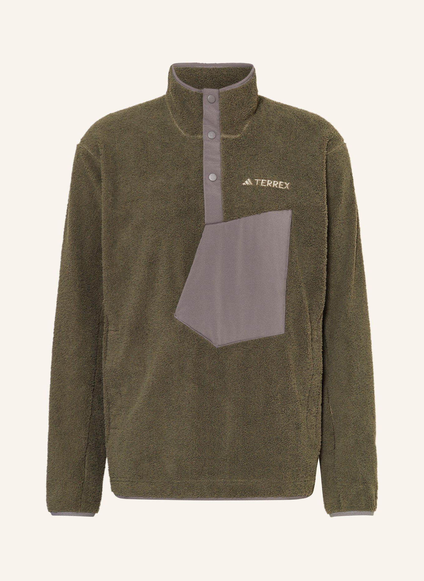 adidas TERREX Fleece half-zip sweater XPLORIC, Color: OLIVE (Image 1)
