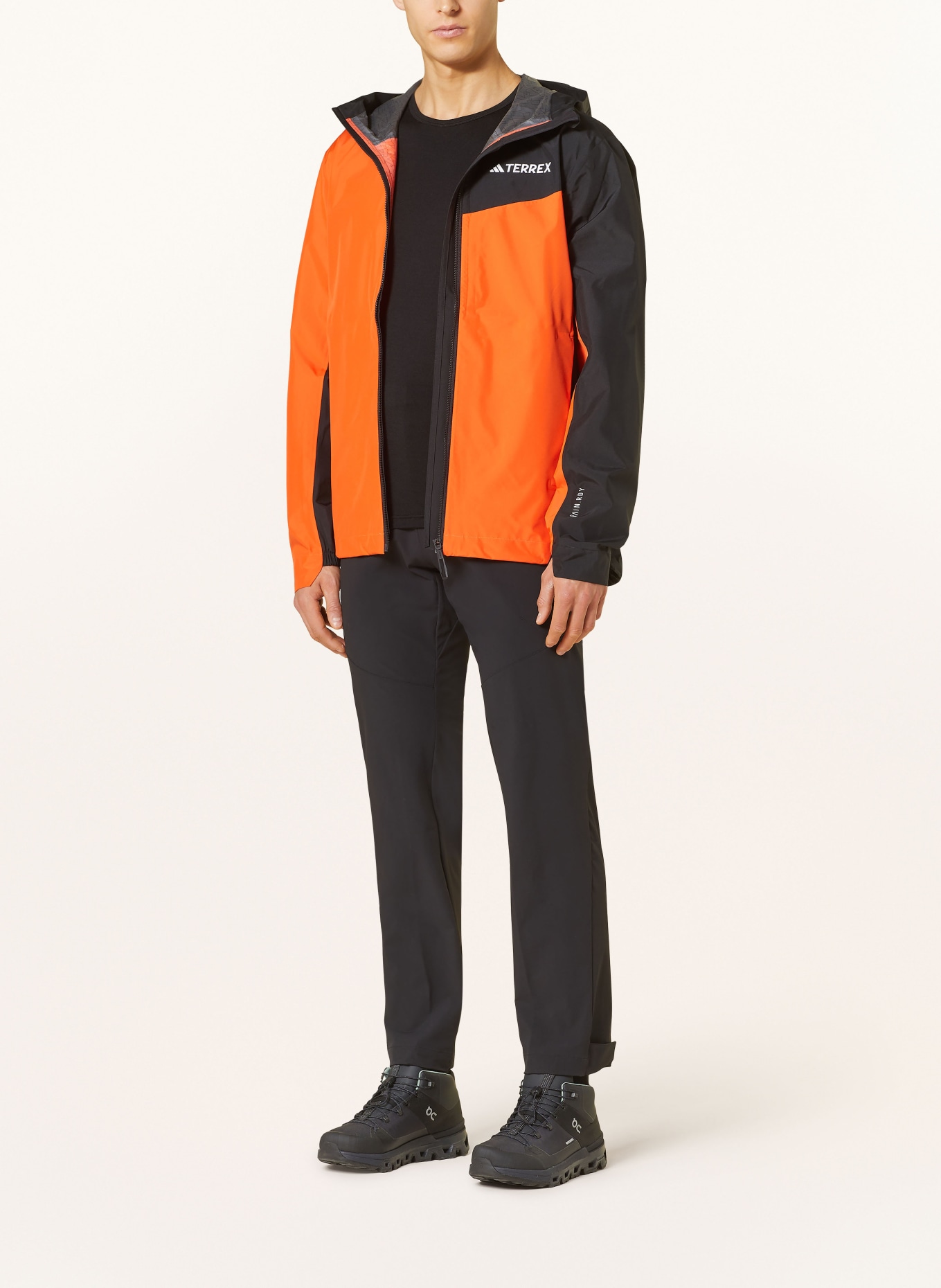 adidas TERREX Rain jacket TERREX MULTI, Color: BLACK/ ORANGE (Image 2)