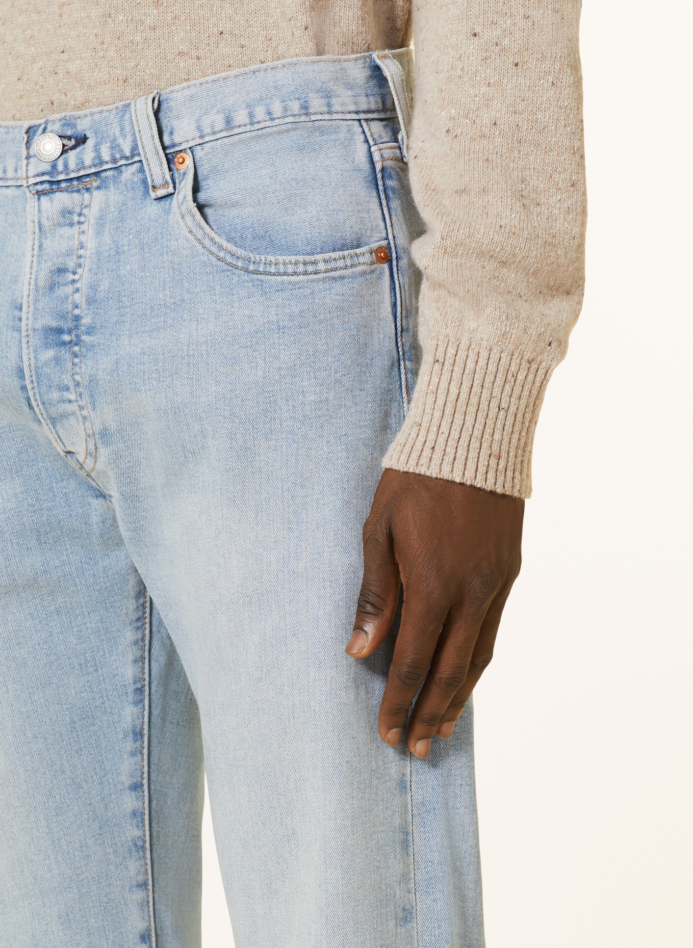 Levi's® Jeans 501 Straight Fit, Farbe: 21 Light Indigo - Worn In (Bild 5)