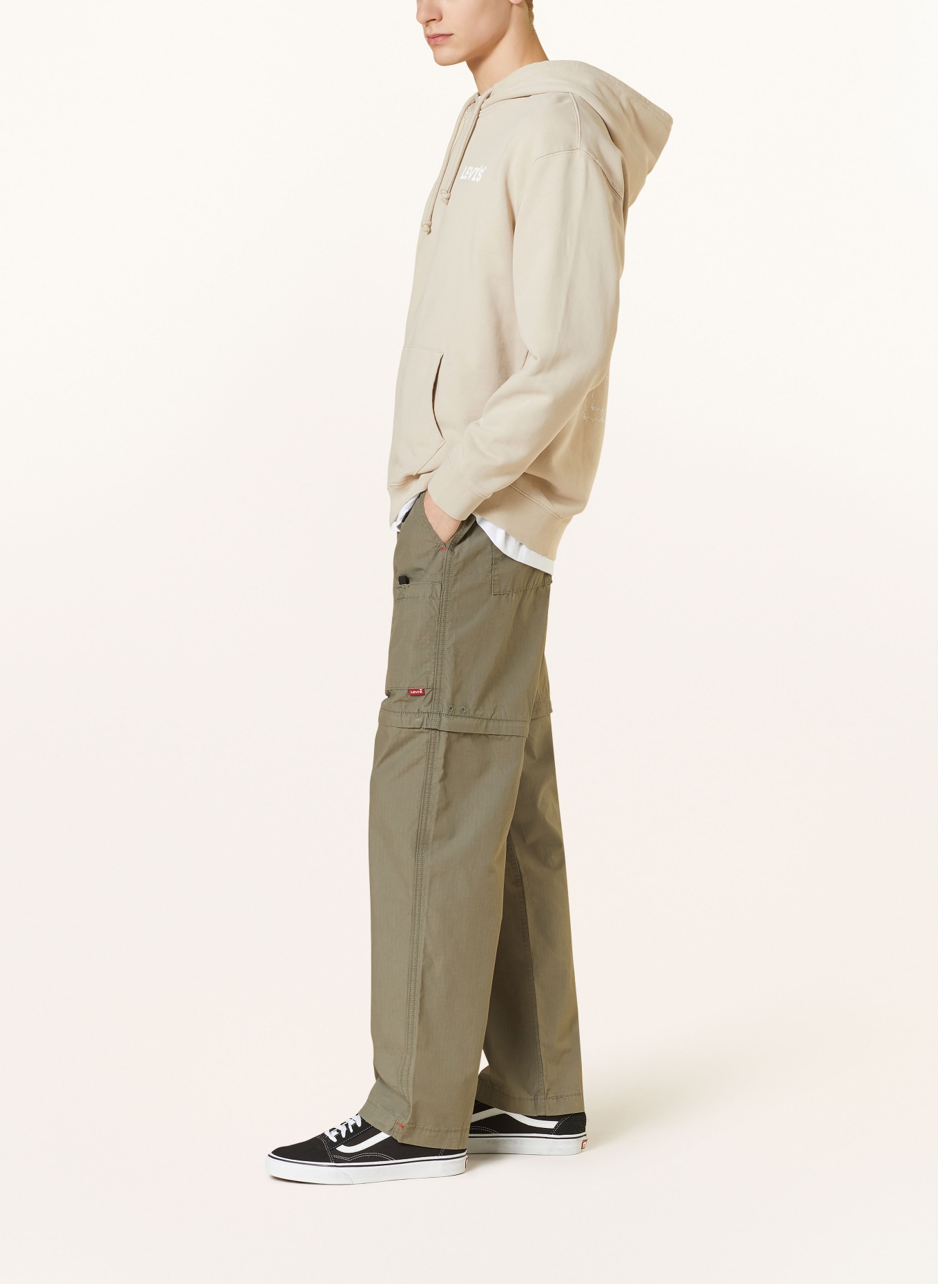 Levi's® Spodnie z odpinanymi nogawkami UTILITY relaxed fit, Kolor: KHAKI (Obrazek 4)