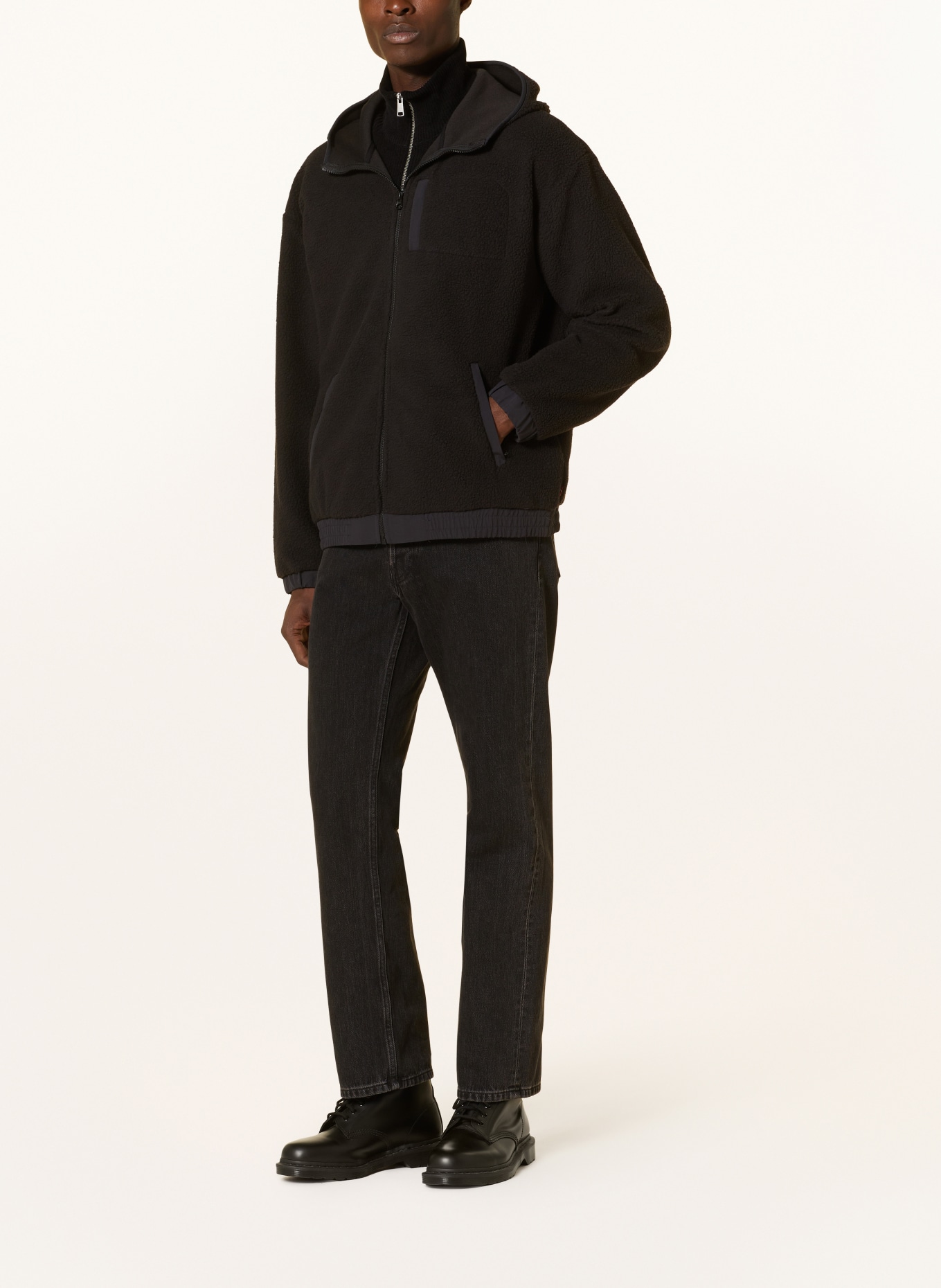 Levi's® Fleece jacket, Color: BLACK (Image 2)