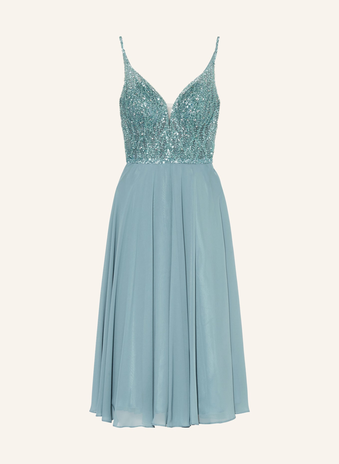 Hey Kyla Cocktail dress with sequins and decorative gems, Color: TURQUOISE (Image 1)