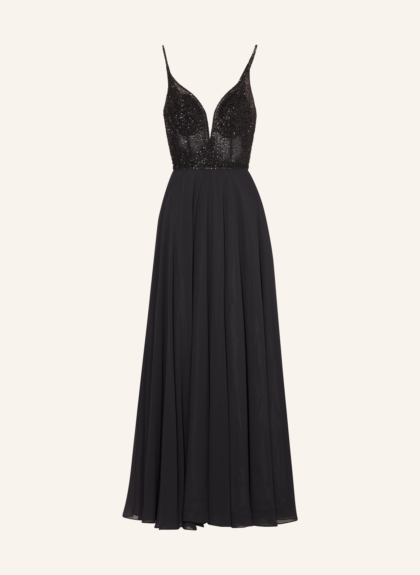 Hey Kyla Evening dress with sequins and decorative gems, Color: BLACK (Image 1)