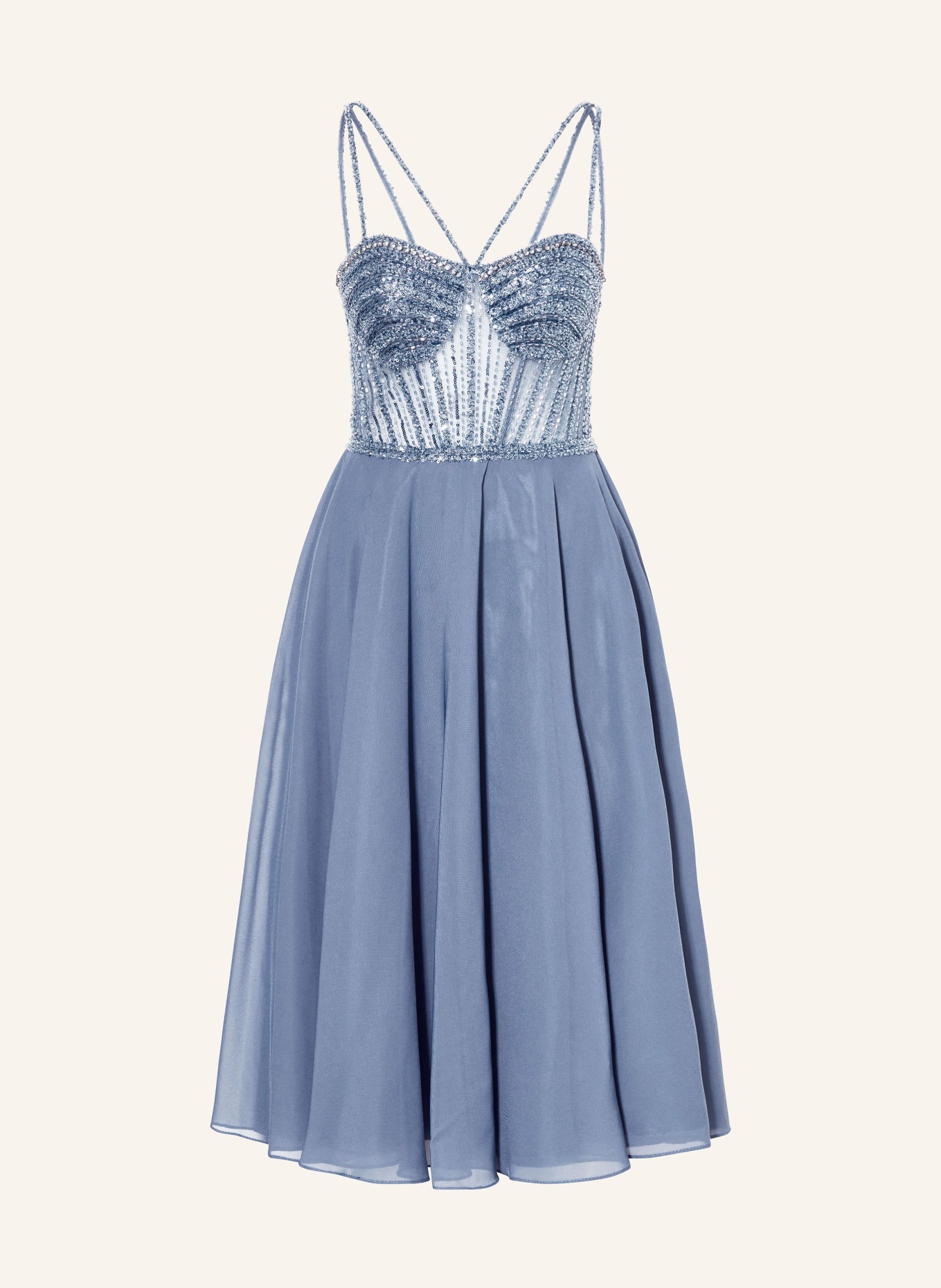 Hey Kyla Koktejlové šaty s flitry a ozdobnými perličkami, Barva: 399 hellblau (Obrázek 1)