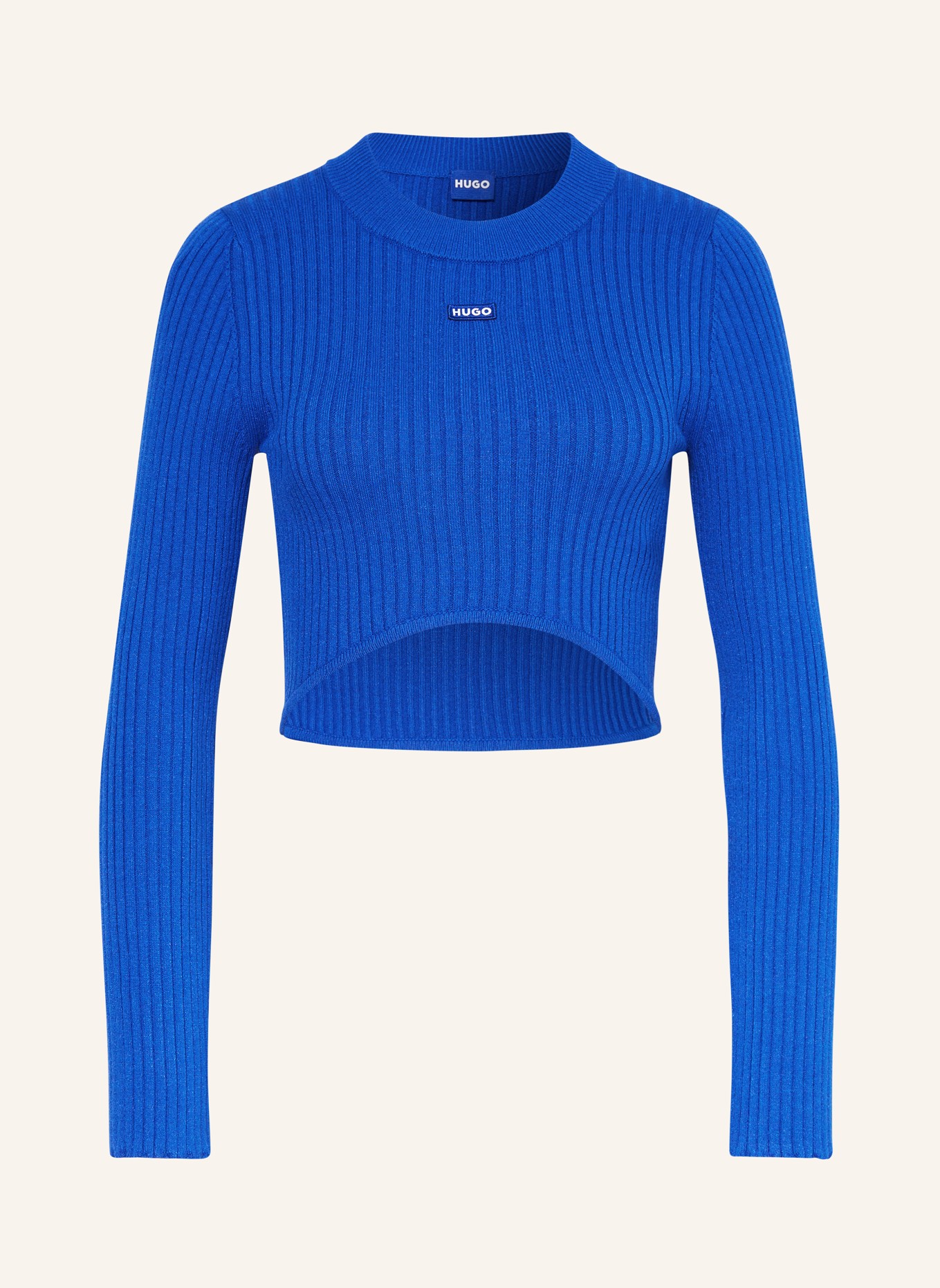 HUGO BLUE Cropped sweater SUCCORIE, Color: BLUE (Image 1)