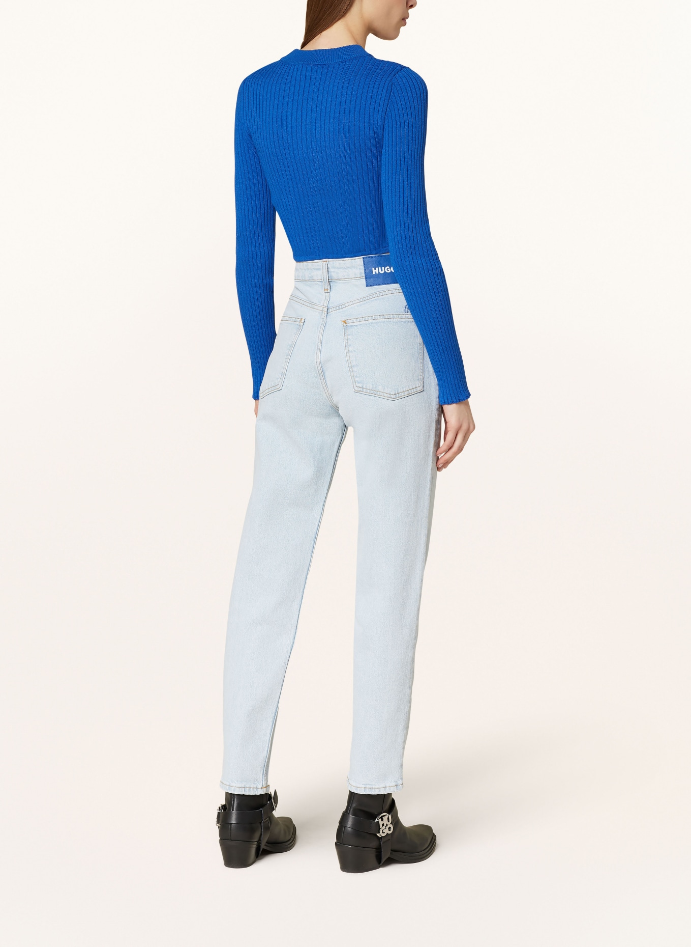 HUGO BLUE Mom jeans NOE, Color: 449 TURQUOISE/AQUA (Image 3)