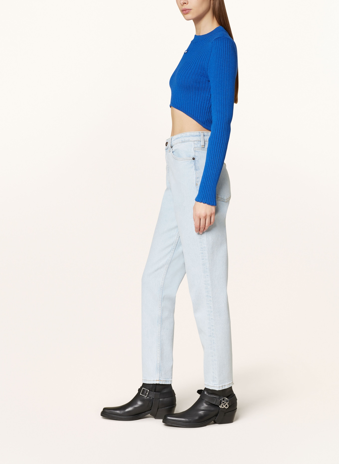 HUGO BLUE Mom Jeans NOE, Farbe: 449 TURQUOISE/AQUA (Bild 4)
