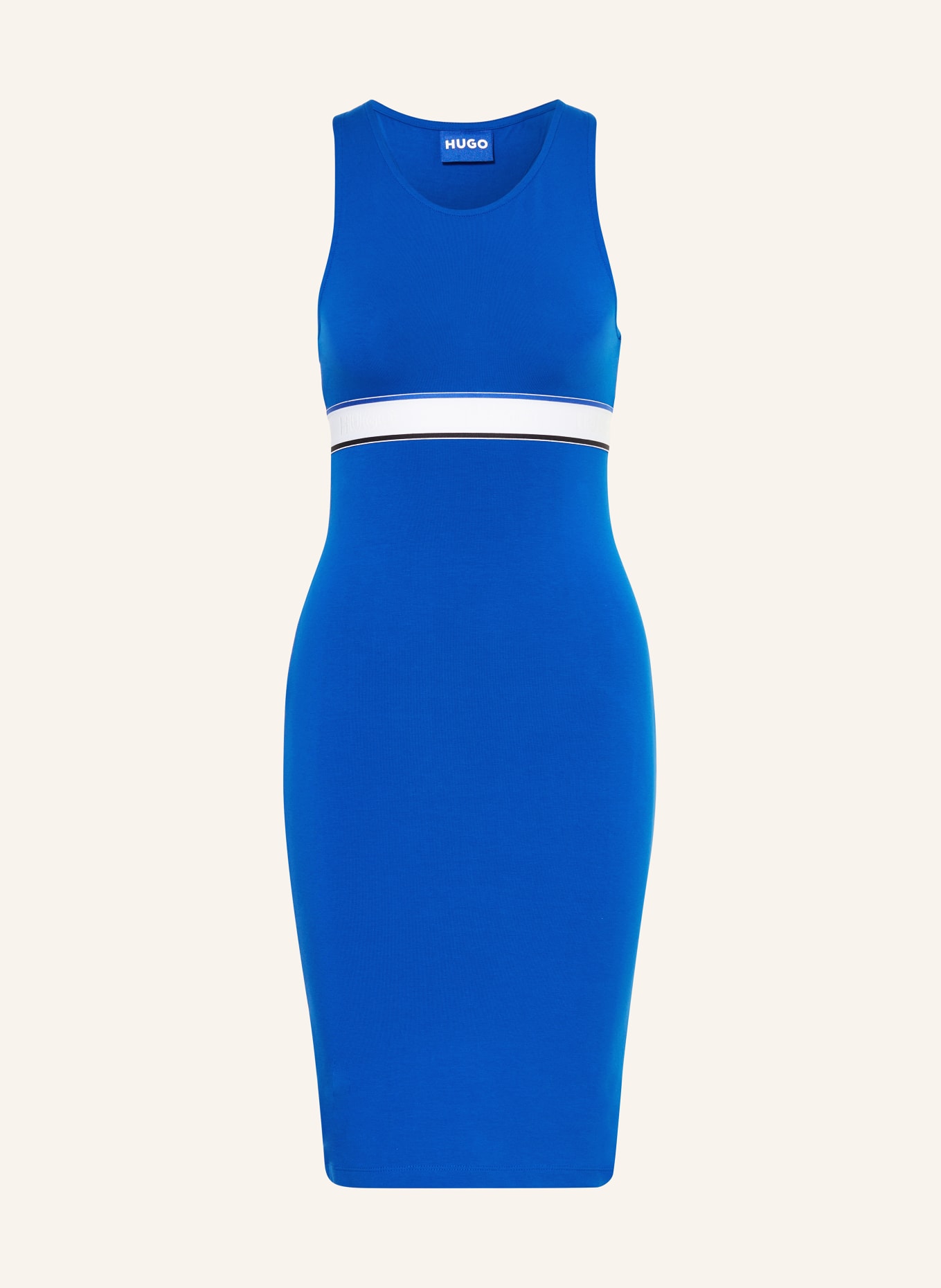 HUGO BLUE Žerzejové šaty NADIRIA, Barva: MODRÁ (Obrázek 1)