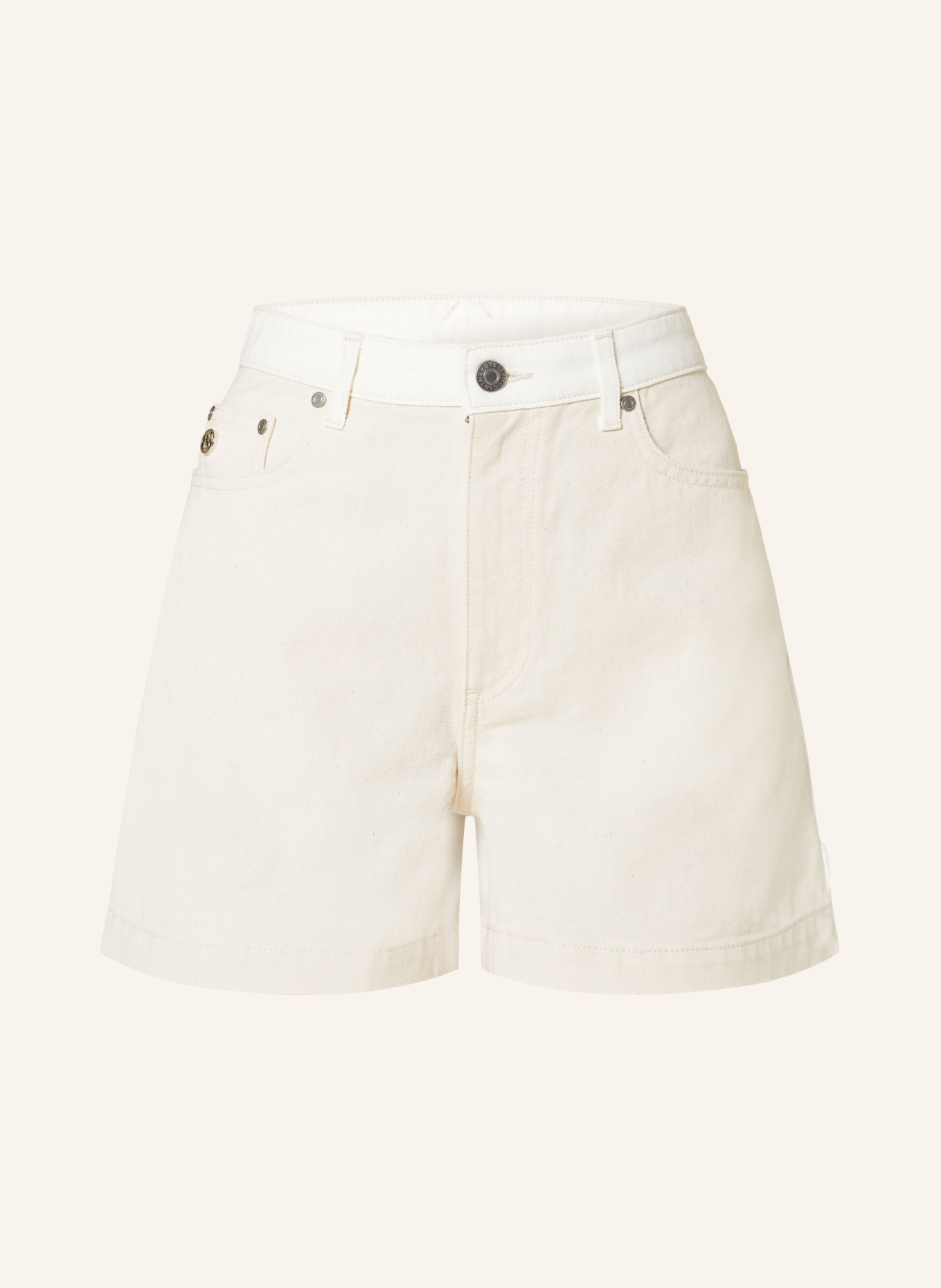STELLA McCARTNEY Denim shorts, Color: 9067 WHITE\ECRU WASH (Image 1)