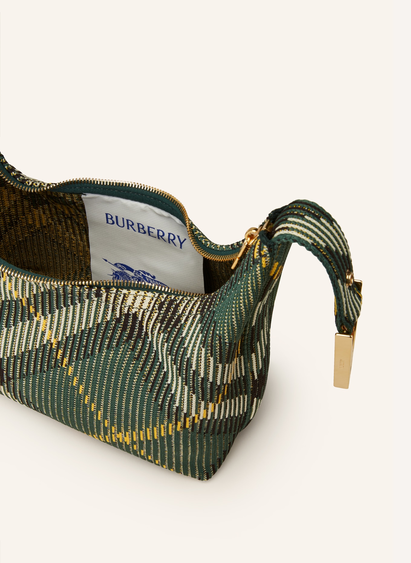BURBERRY Handtasche PEG MINI, Farbe: GRÜN/ ECRU/ DUNKELGELB (Bild 3)