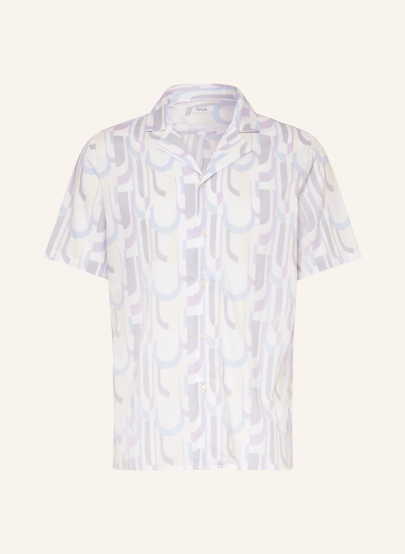 PAUL Resort shirt, Color: WHITE/ LIGHT PURPLE/ ECRU (Image 1)
