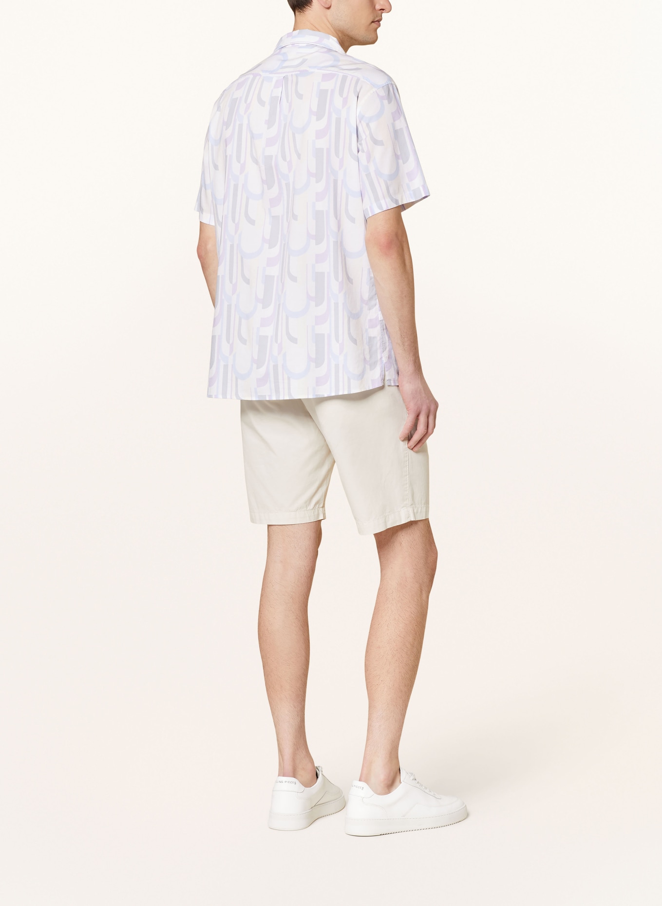 PAUL Resort shirt, Color: WHITE/ LIGHT PURPLE/ ECRU (Image 3)