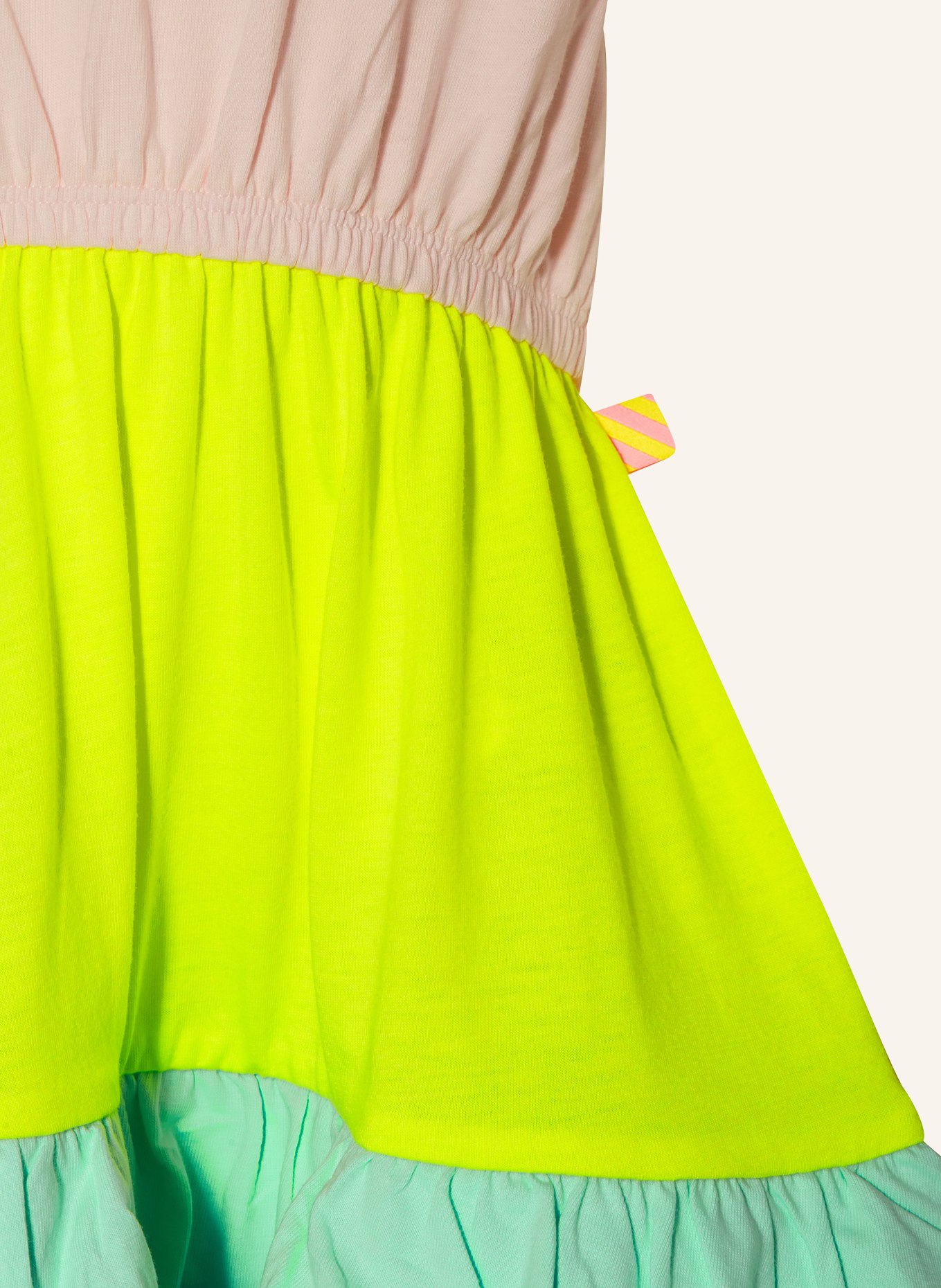 Billieblush Kleid mit Volants, Farbe: ROSA/ NEONGRÜN/ HELLBLAU (Bild 3)